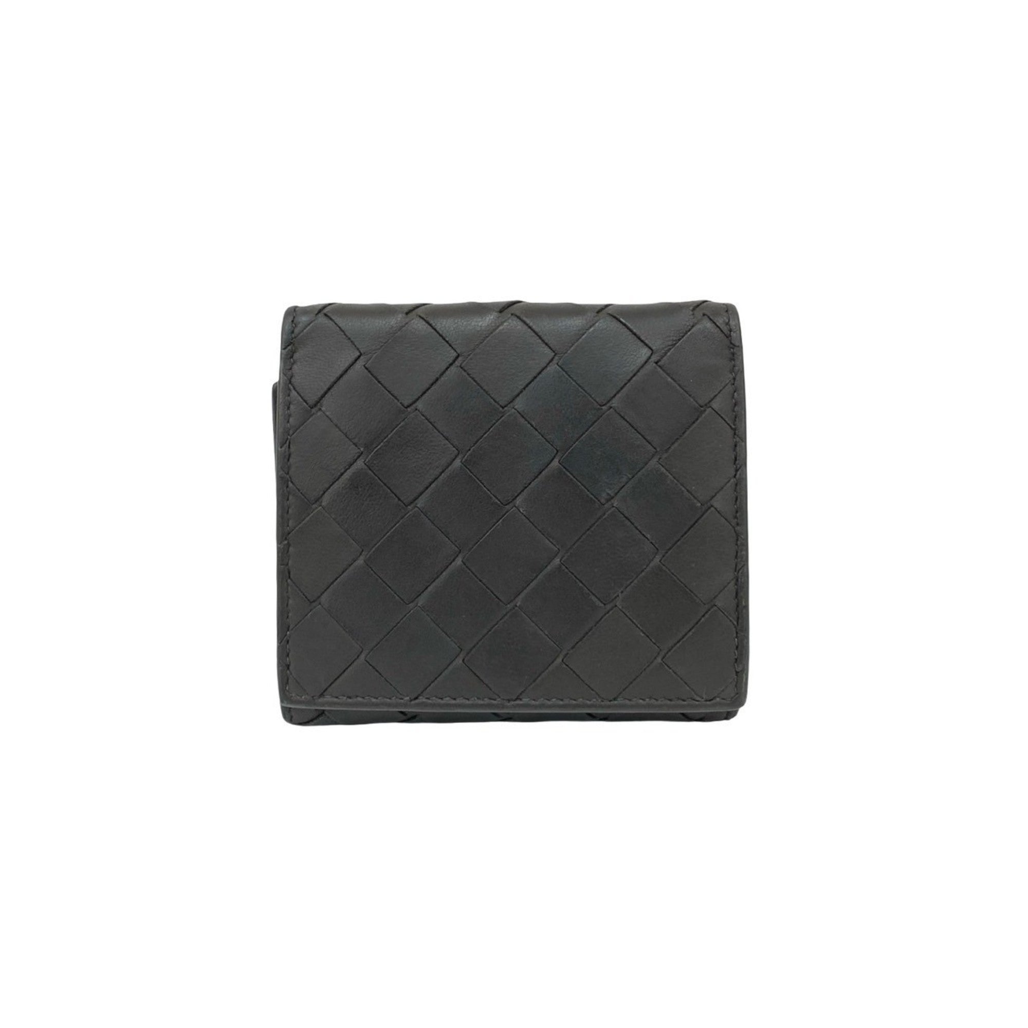 Bottega Veneta Gray Leather Wallet (Bi-Fold) (Pre-Owned)