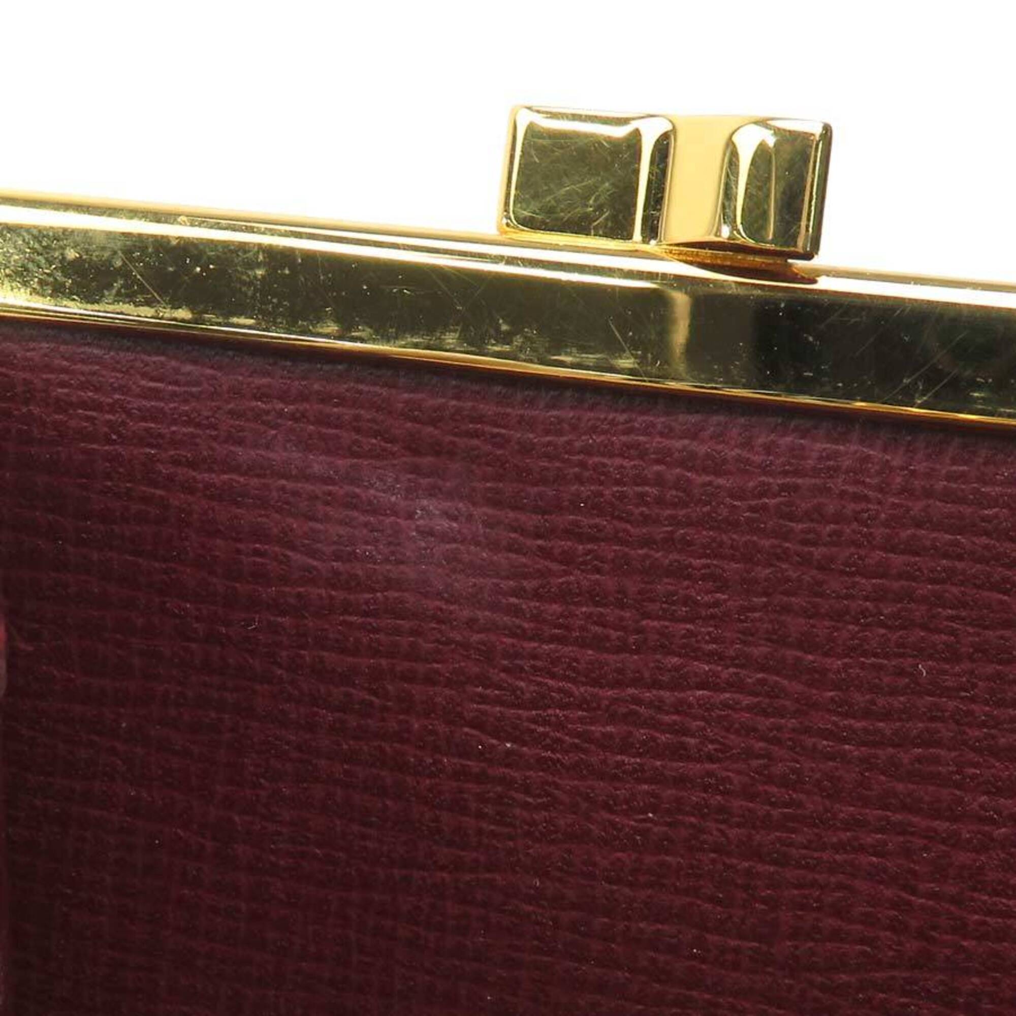 Cartier Bordeaux Leather Wallet (Tri-Fold) (Pre-Owned)