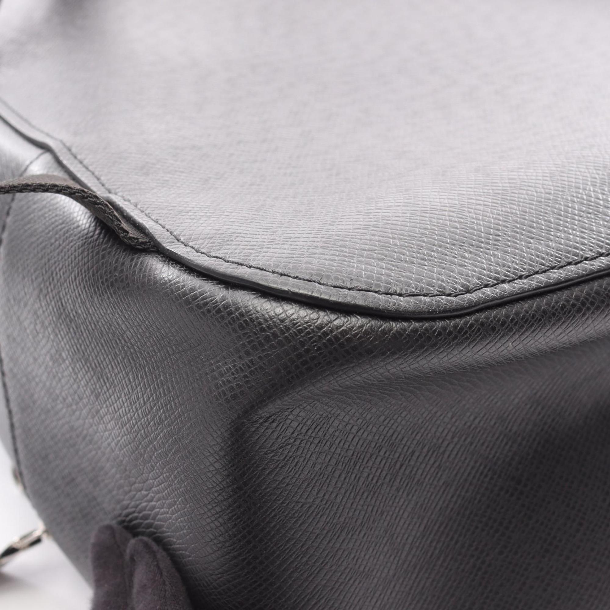 Louis Vuitton Black Noir Taiga Leather Backpack (Pre-Owned)