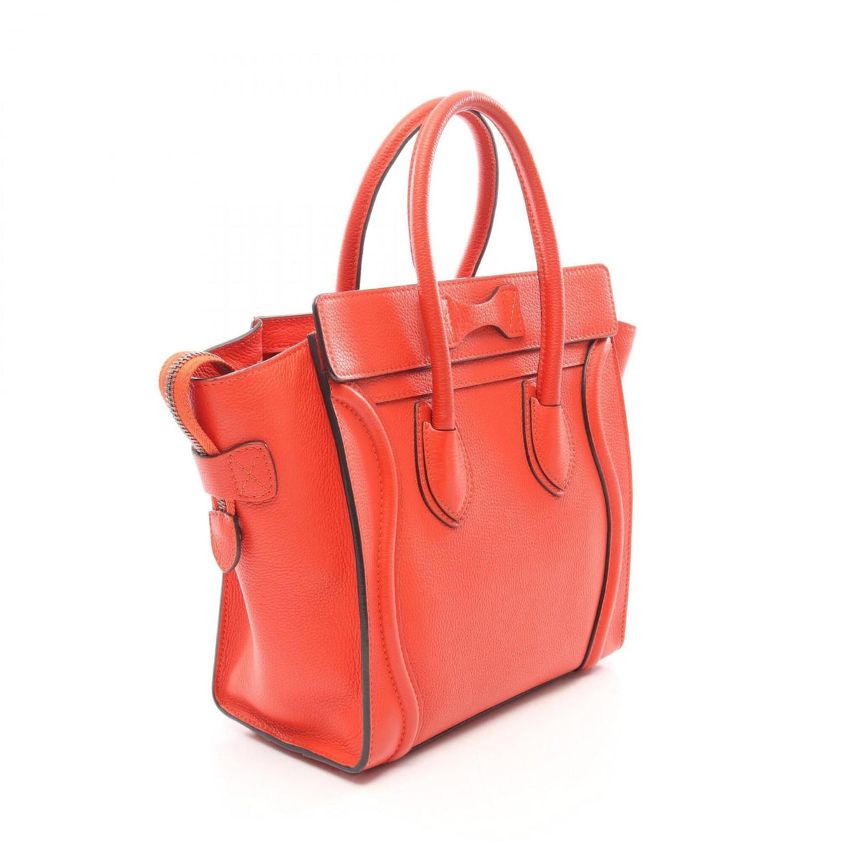 Celine Red Color Leather Handbag Tote Bag (Pre-Owned)