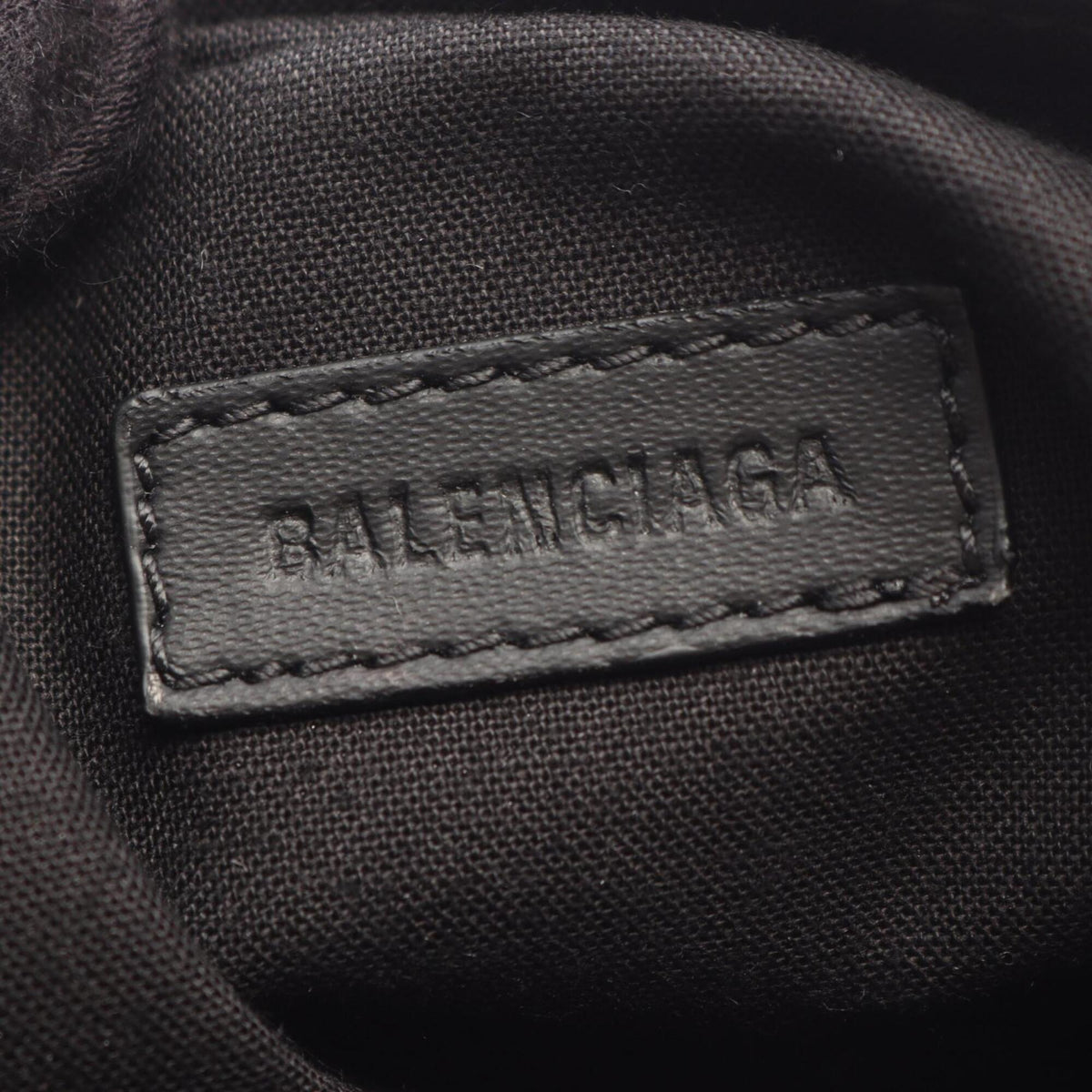 Balenciaga Black Red Color White Canvas Fanny Pack Handbag (Pre-Owned)
