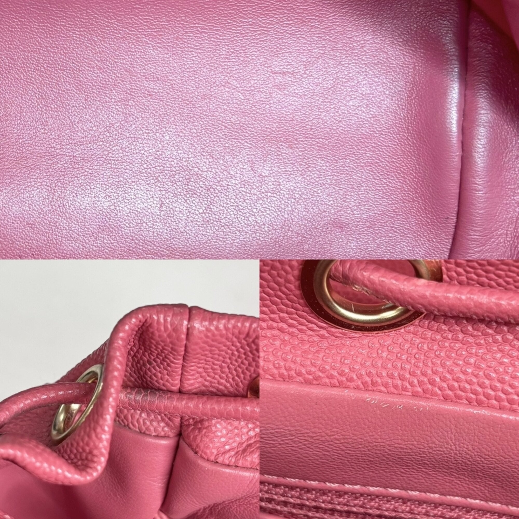 Chanel Matelasse Pink Grained Calfskin Backpack (Pre-Owned)