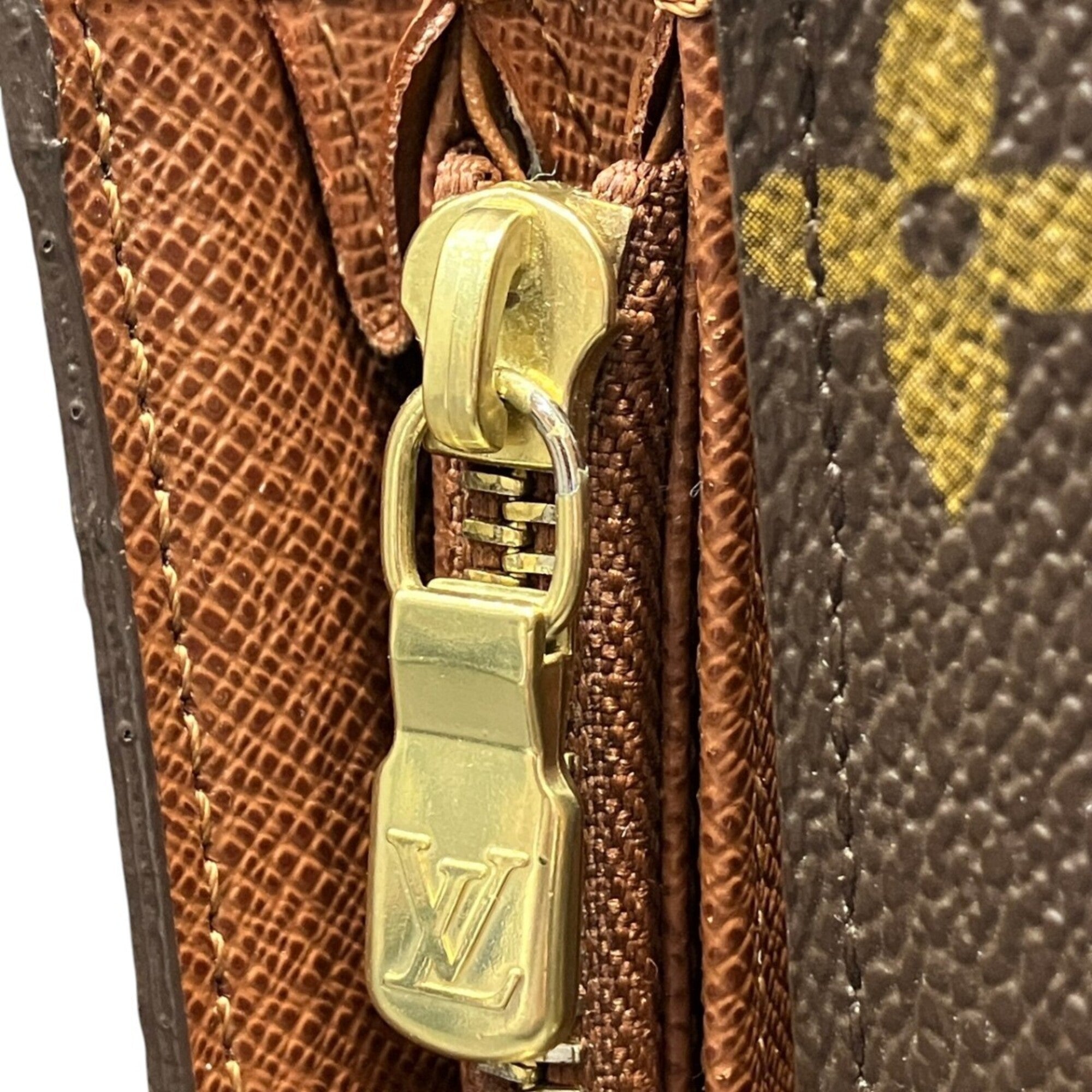 Louis Vuitton Monogram Brown Pvc Wallet (Tri-Fold) (Pre-Owned)