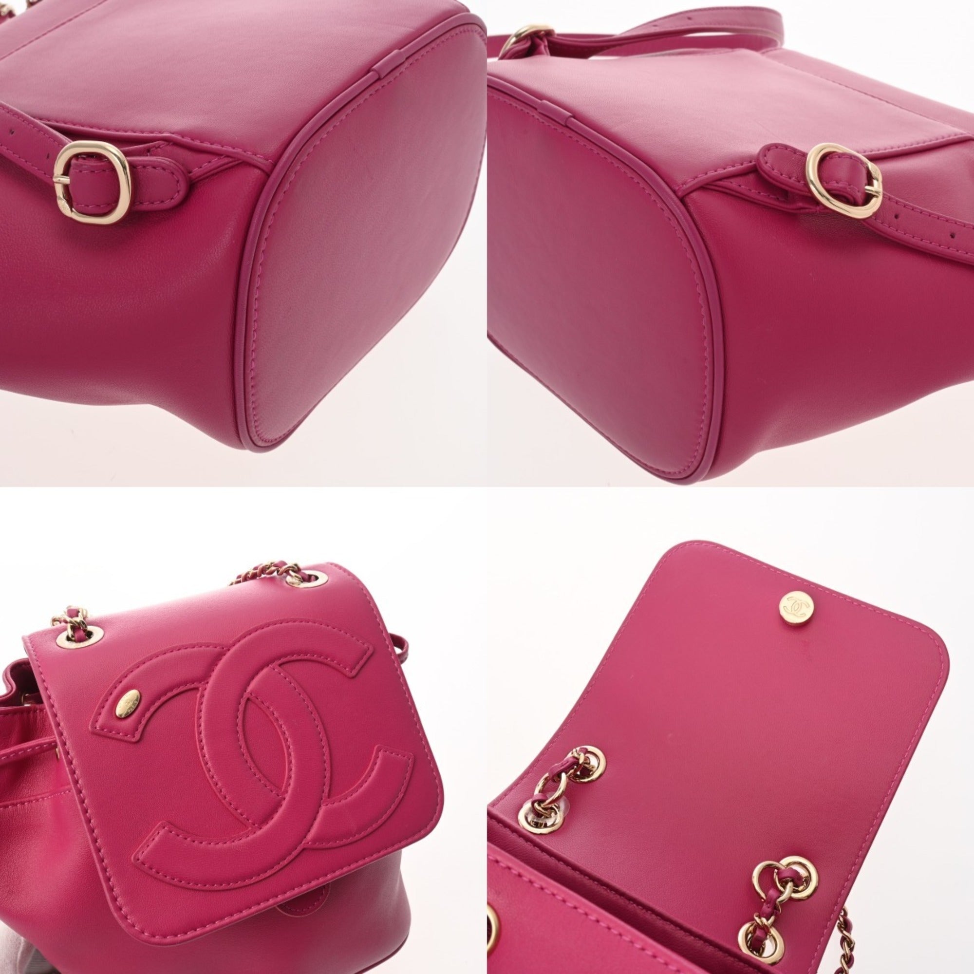 Chanel Purple Leather Backpack (Pre-Owned)