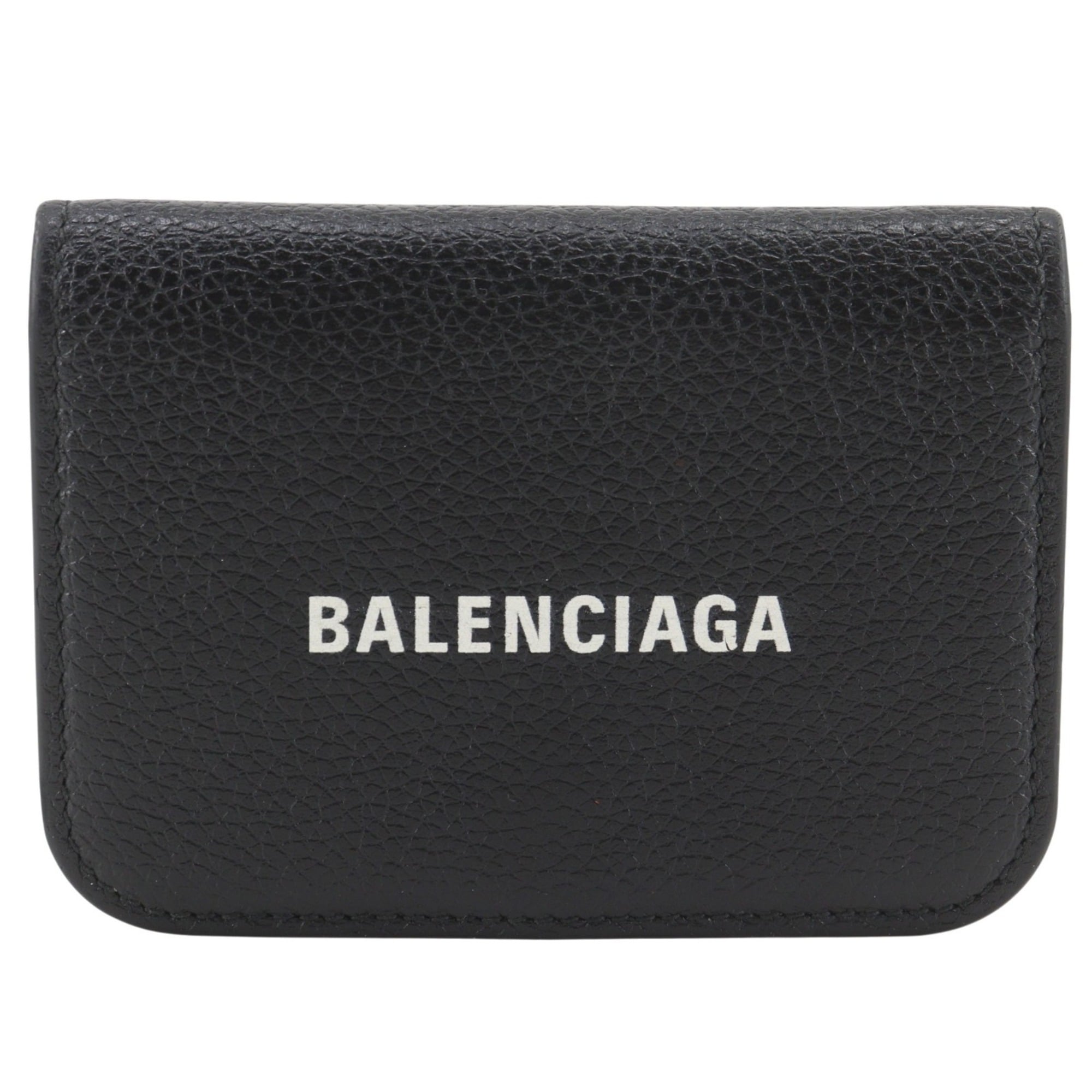 Balenciaga Black Leather Wallet (Tri-Fold) (Pre-Owned)