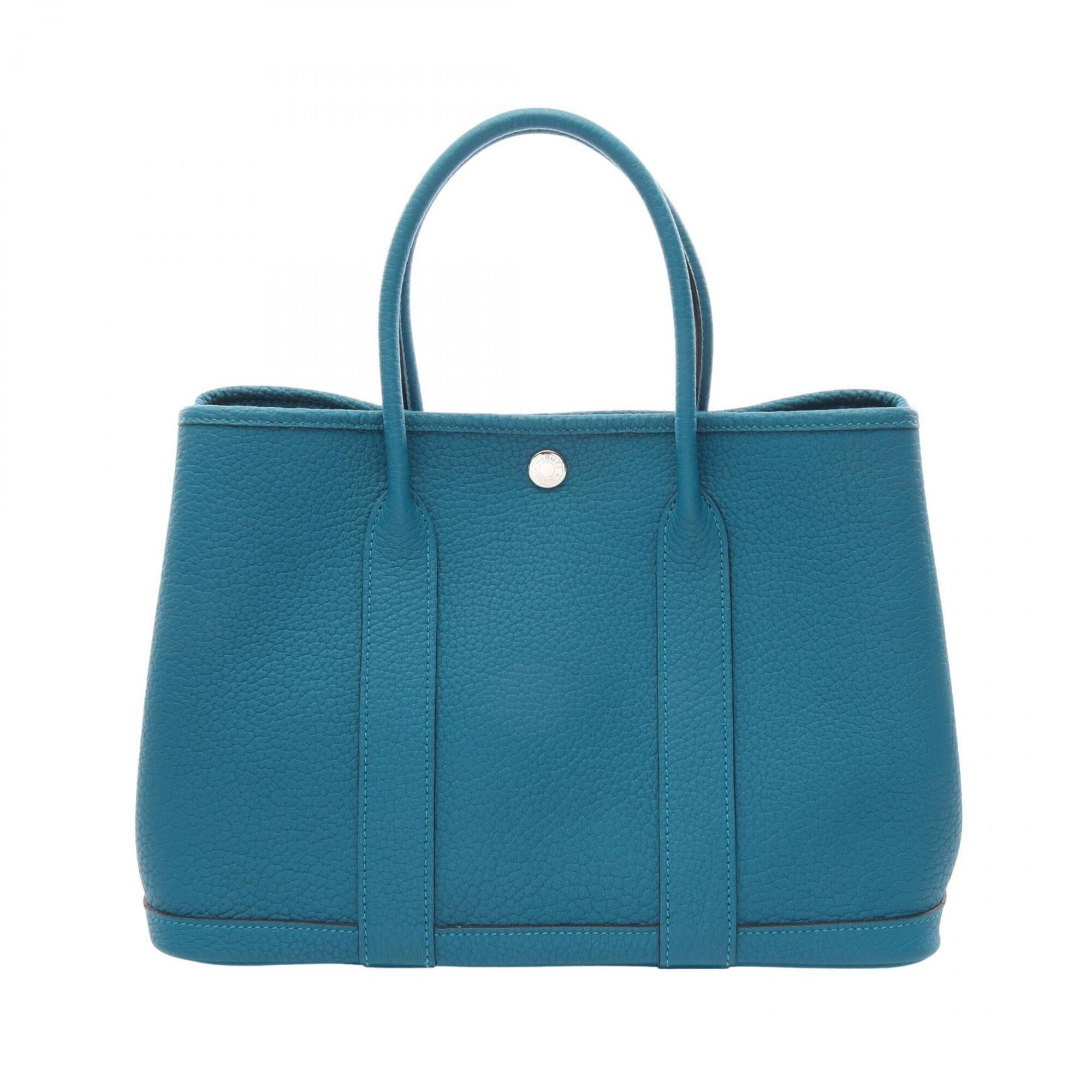 Hermes Green Negonda Leather Handbag Tote Bag (Pre-Owned)
