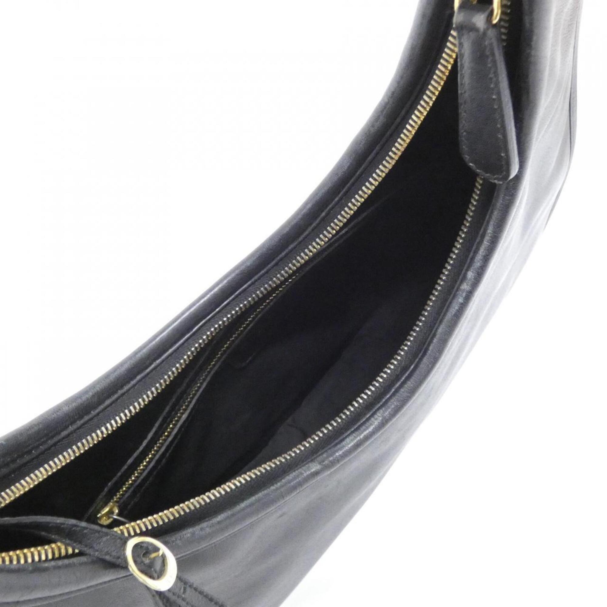 Christian Dior Black Leather Shoulder Bag (Pre-Owned)