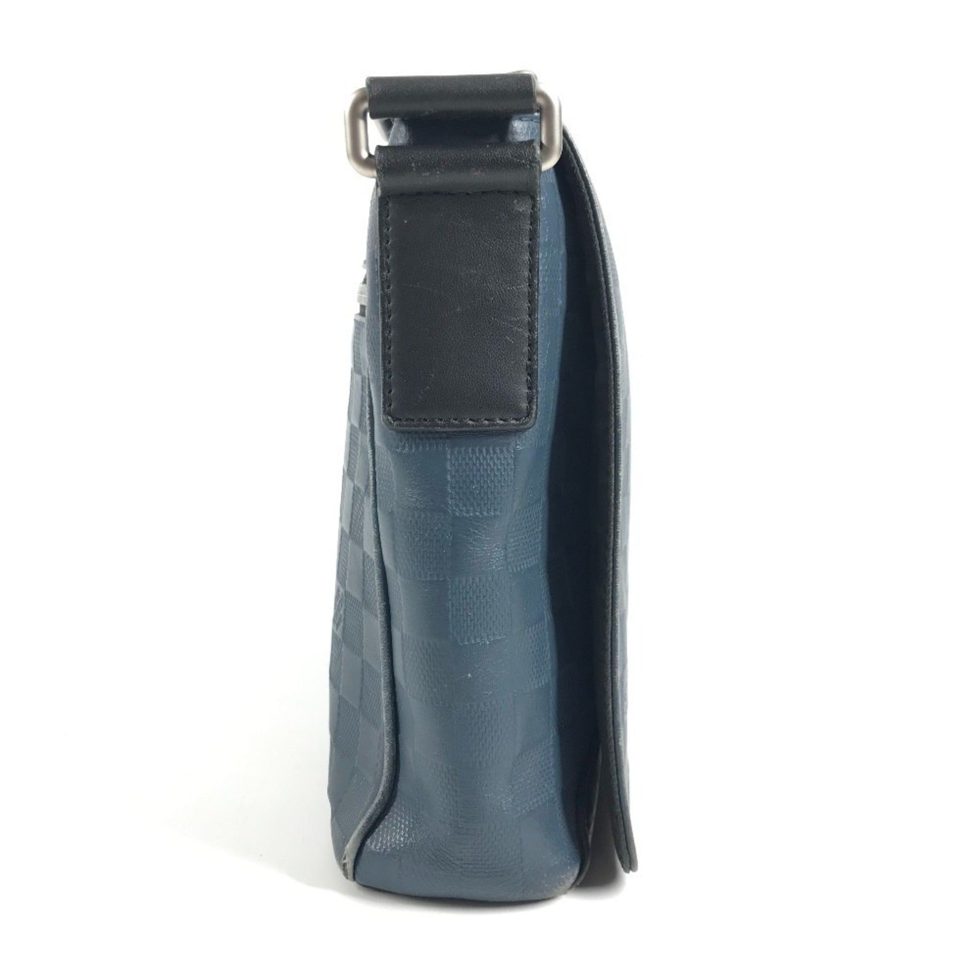 Louis Vuitton Black Blue Damier Infini Messenger Bag Shoulder Bag (Pre-Owned)