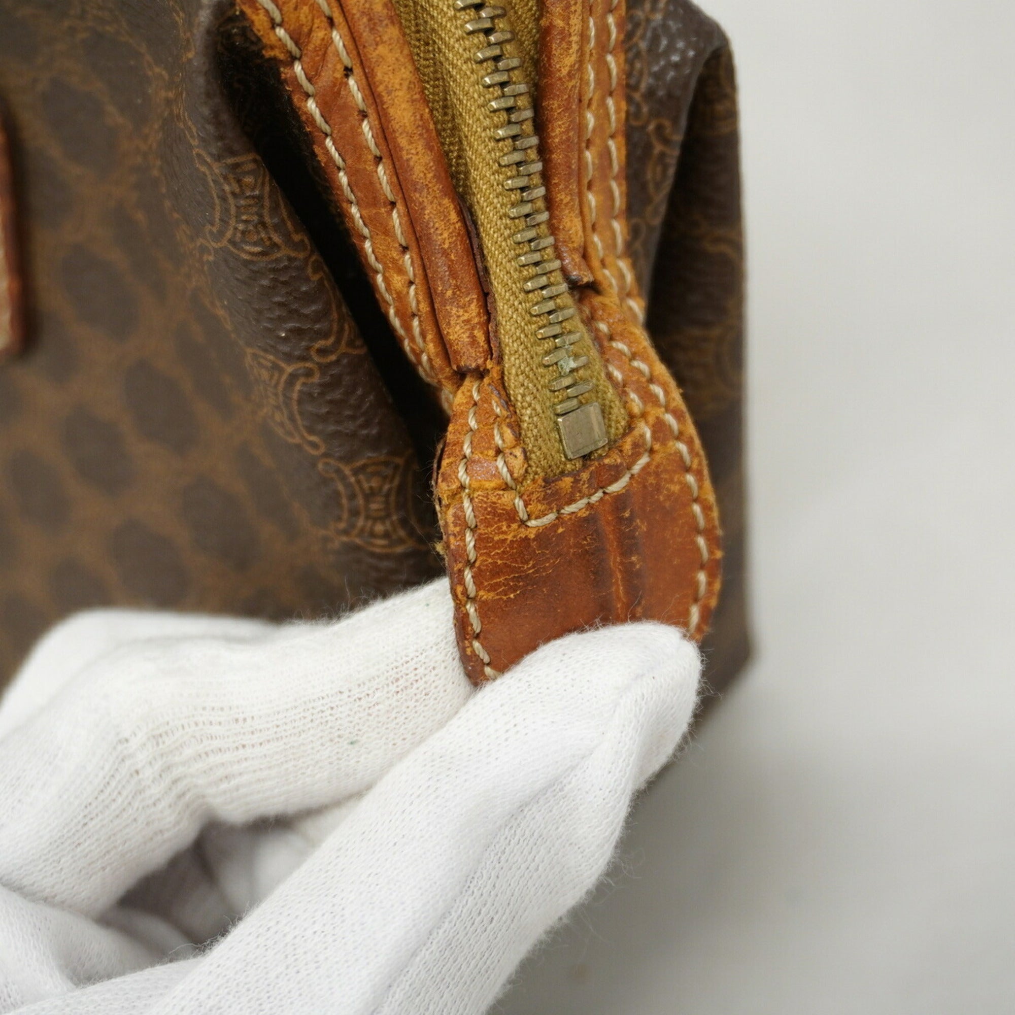 Celine Brown Pvc Pouch (Pre-Owned)