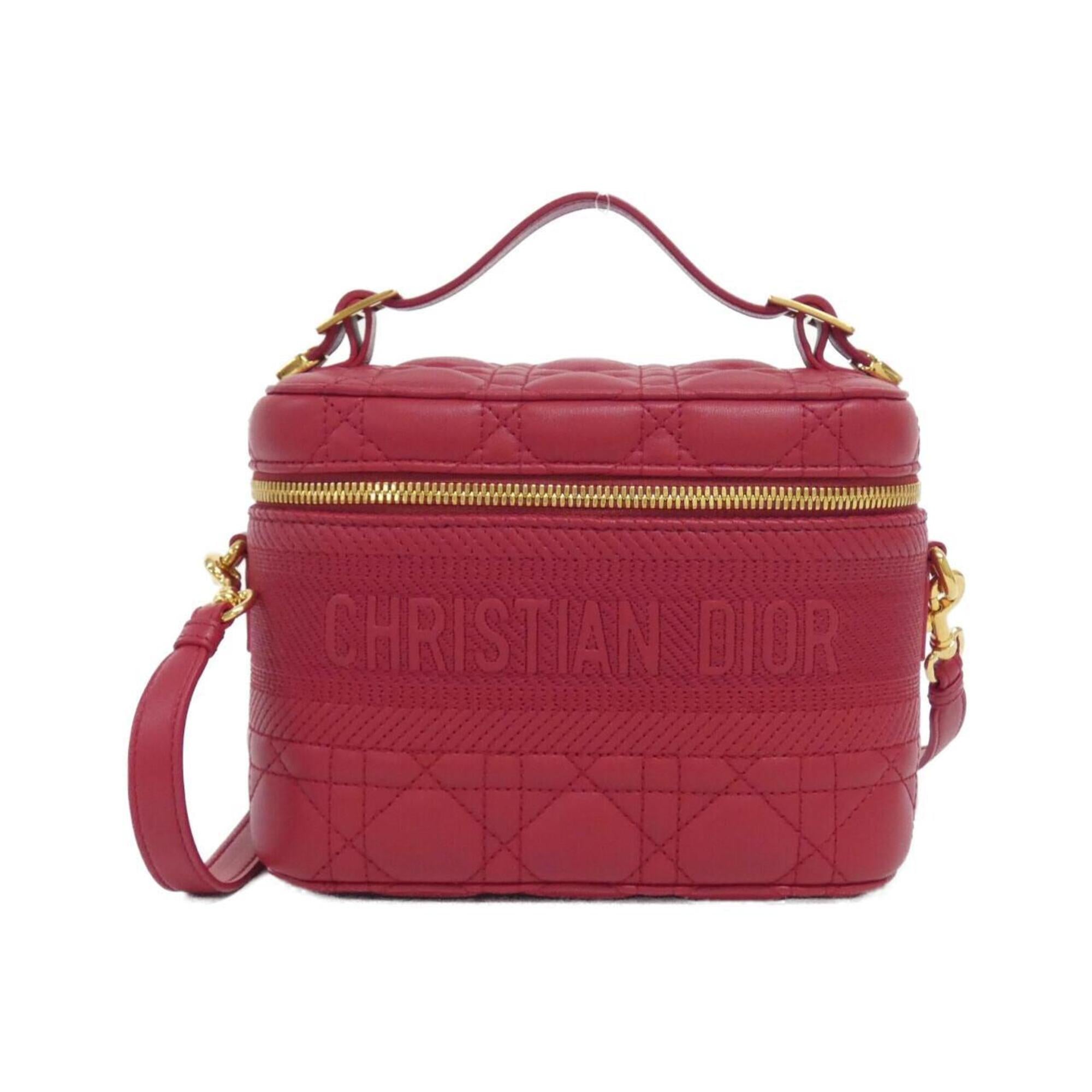 Christian Dior Red Color Leather Handbag (Pre-Owned)