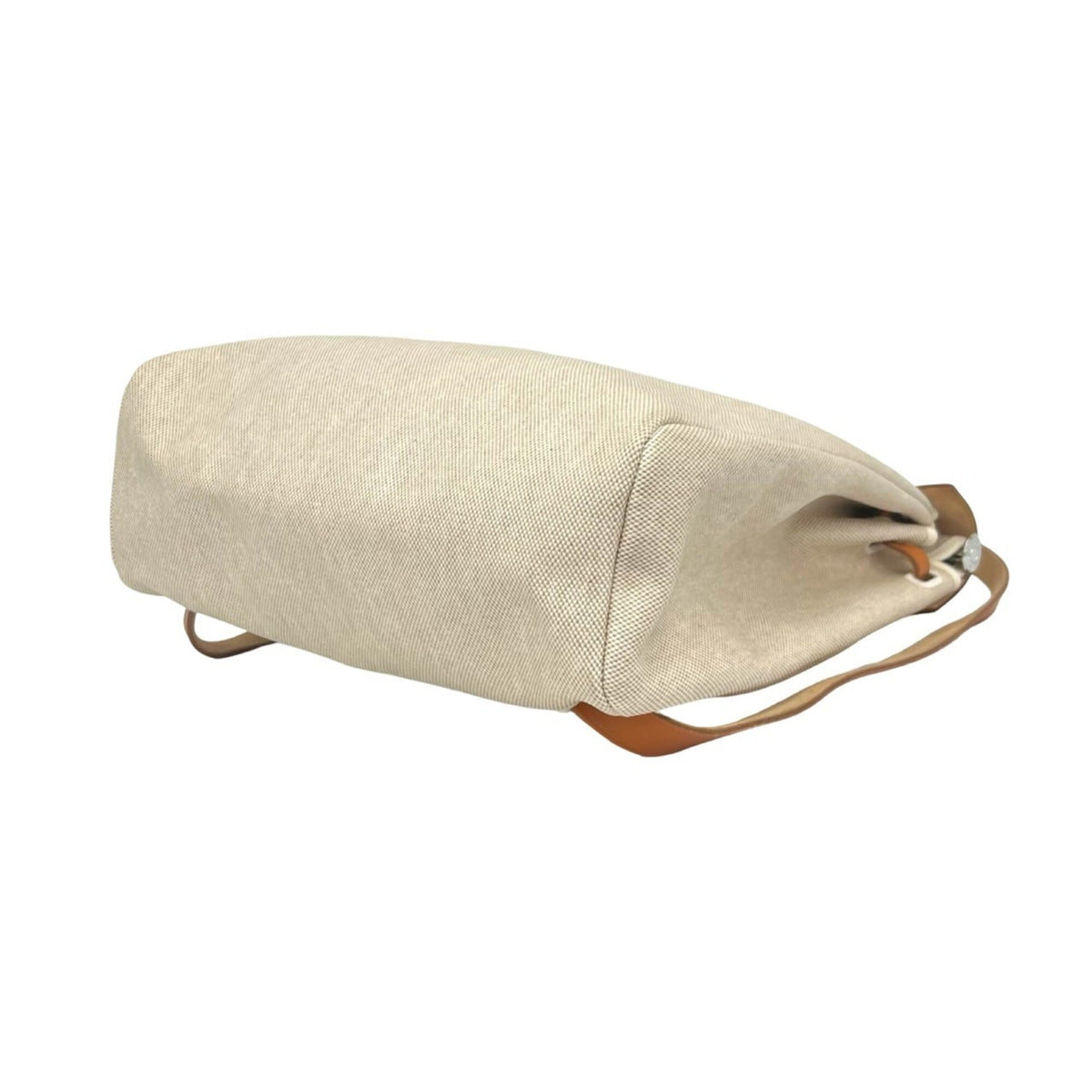 Hermes Brown Ivory Toile H Leather Backpack (Pre-Owned)