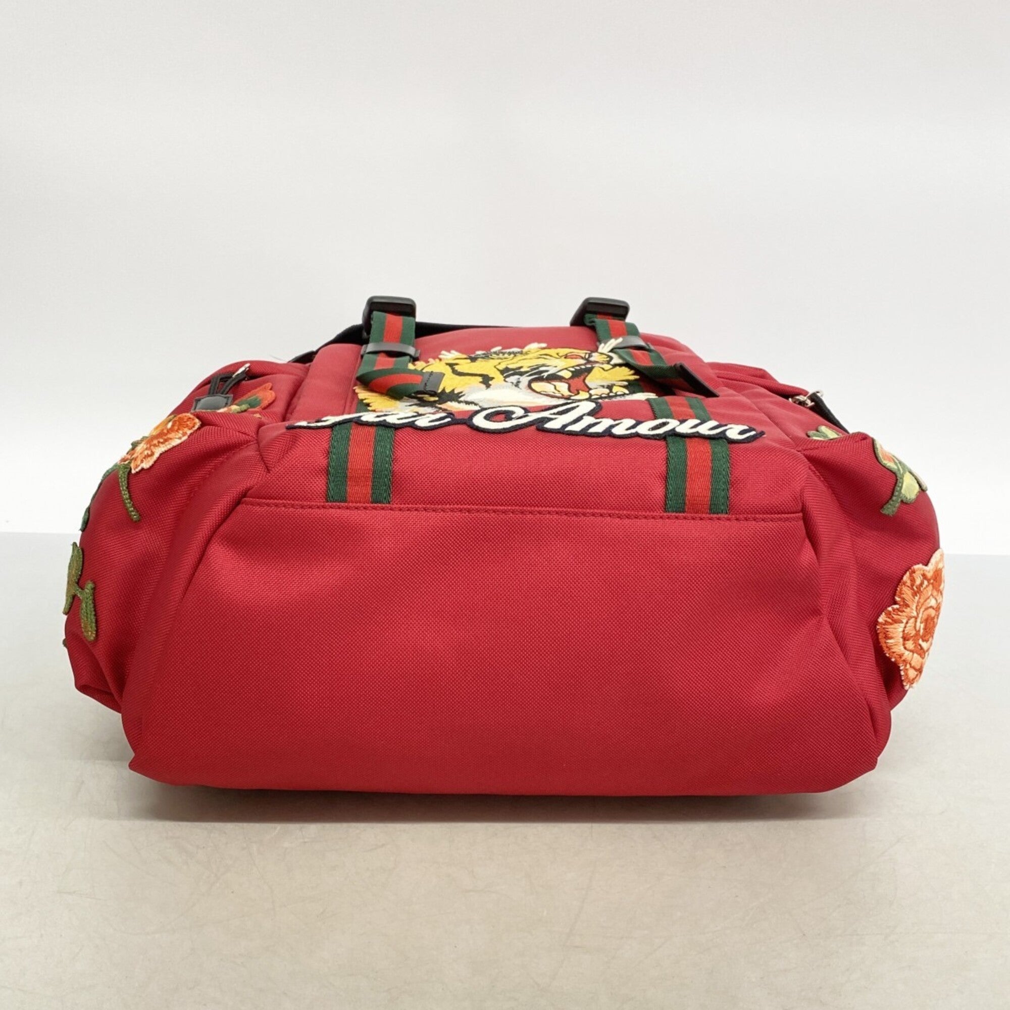 Gucci Red Color Nylon Backpack (Pre-Owned)