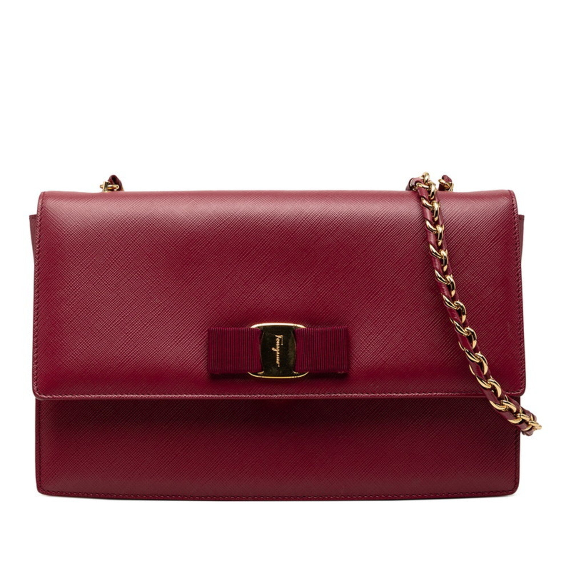 Salvatore Ferragamo Pink Leather Shoulder Bag (Pre-Owned)