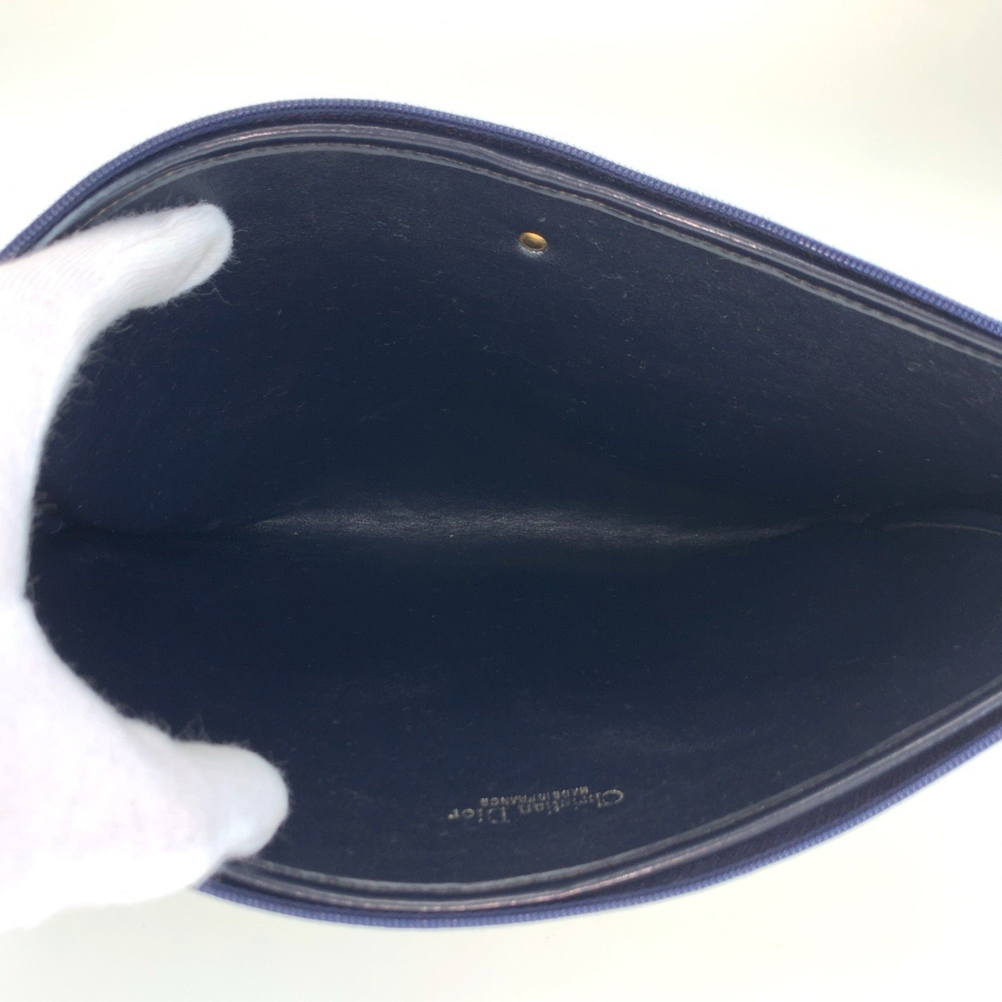 Christian Dior Navy Trotter Clutch Bag Pouch (Pre-Owned)