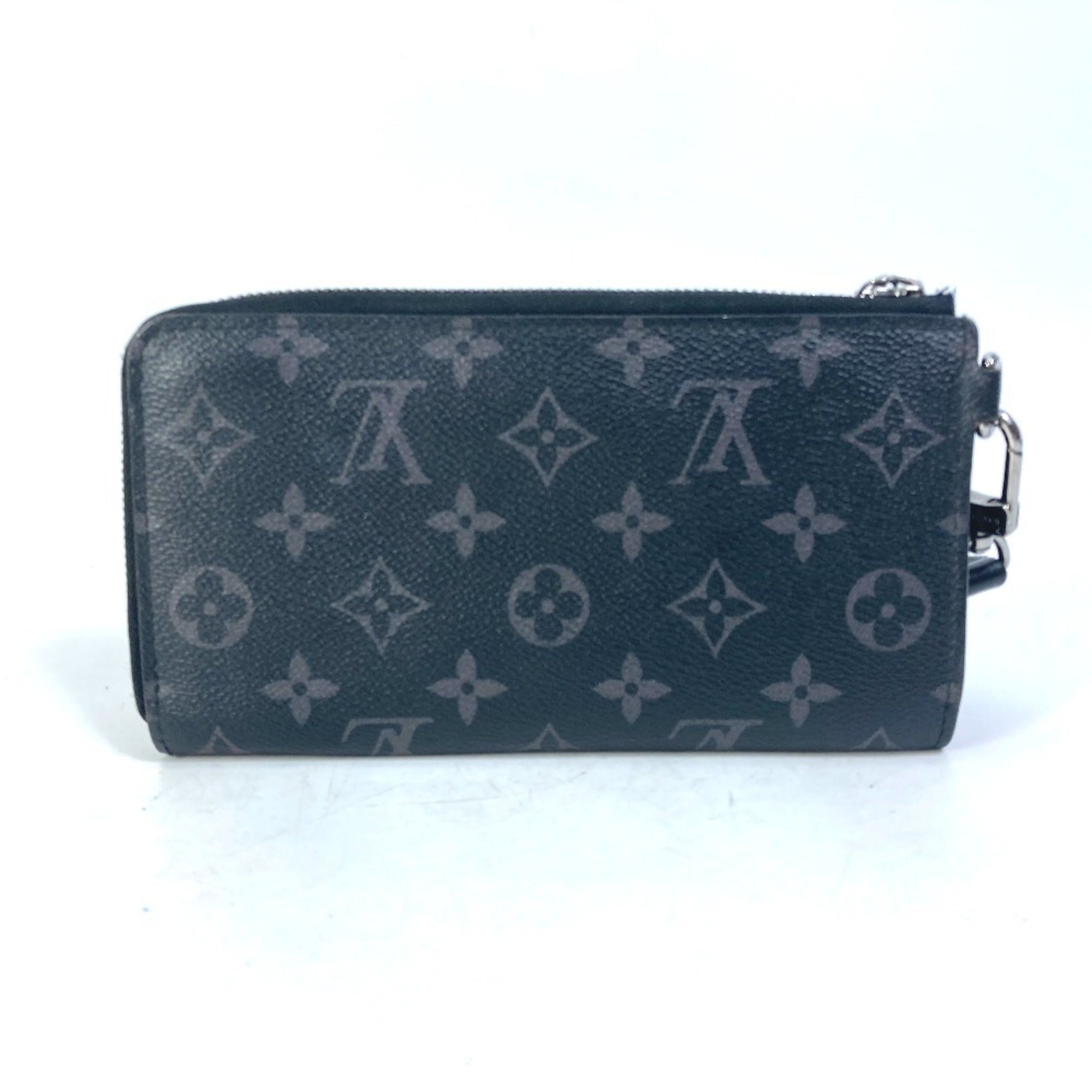 Louis Vuitton Monogram Eclipse Black Blue Monogram Eclipse Long Wallet (Bi-Fold) (Pre-Owned)
