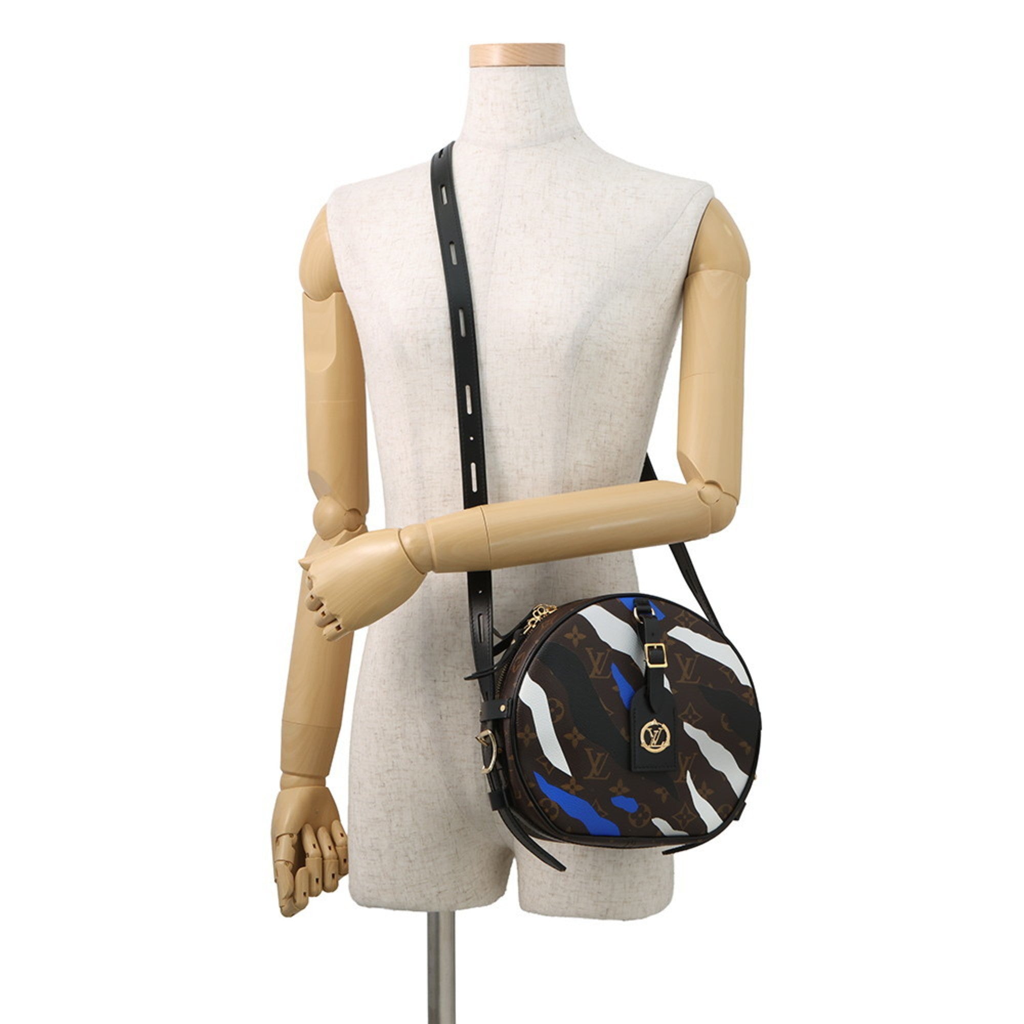 Louis Vuitton Monogram Black Blue Noir White Monogram Handbag Shoulder Bag (Pre-Owned)