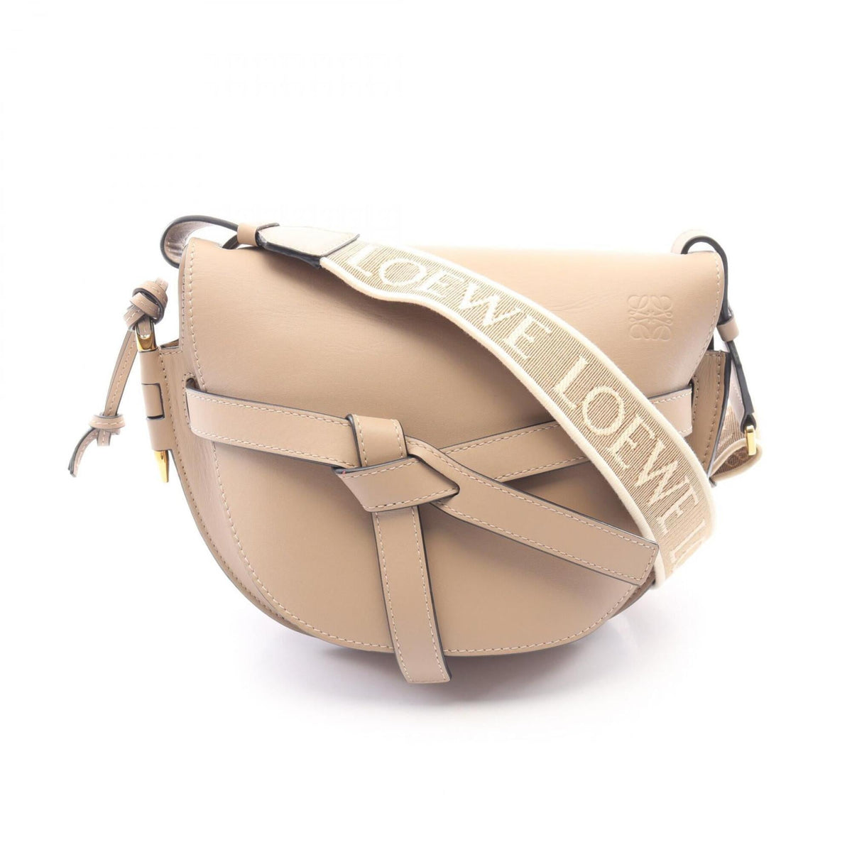 Loewe Beige Leather Handbag Shoulder Bag (Pre-Owned)
