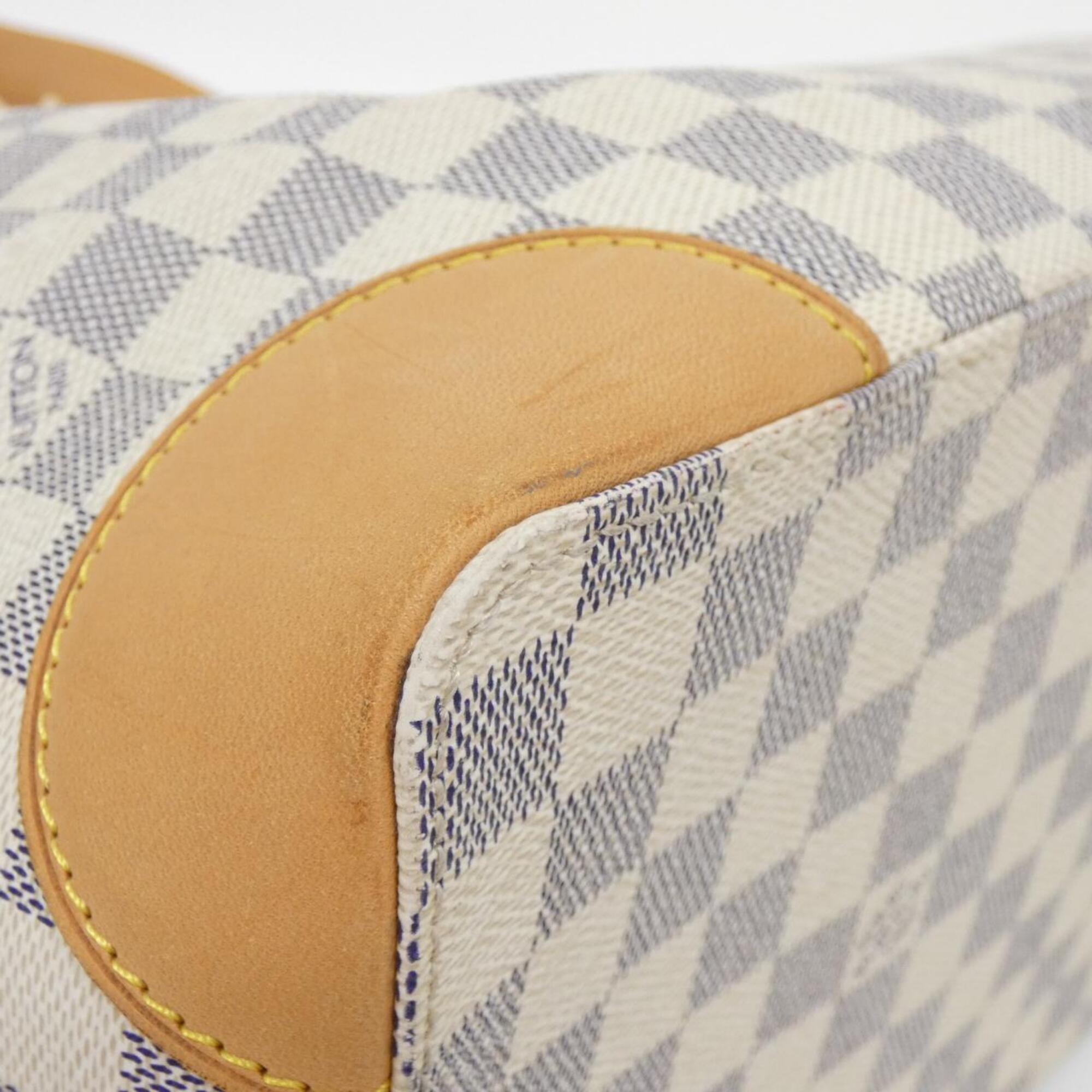 Louis Vuitton Azur White Coated Canvas Handbag (Pre-Owned)