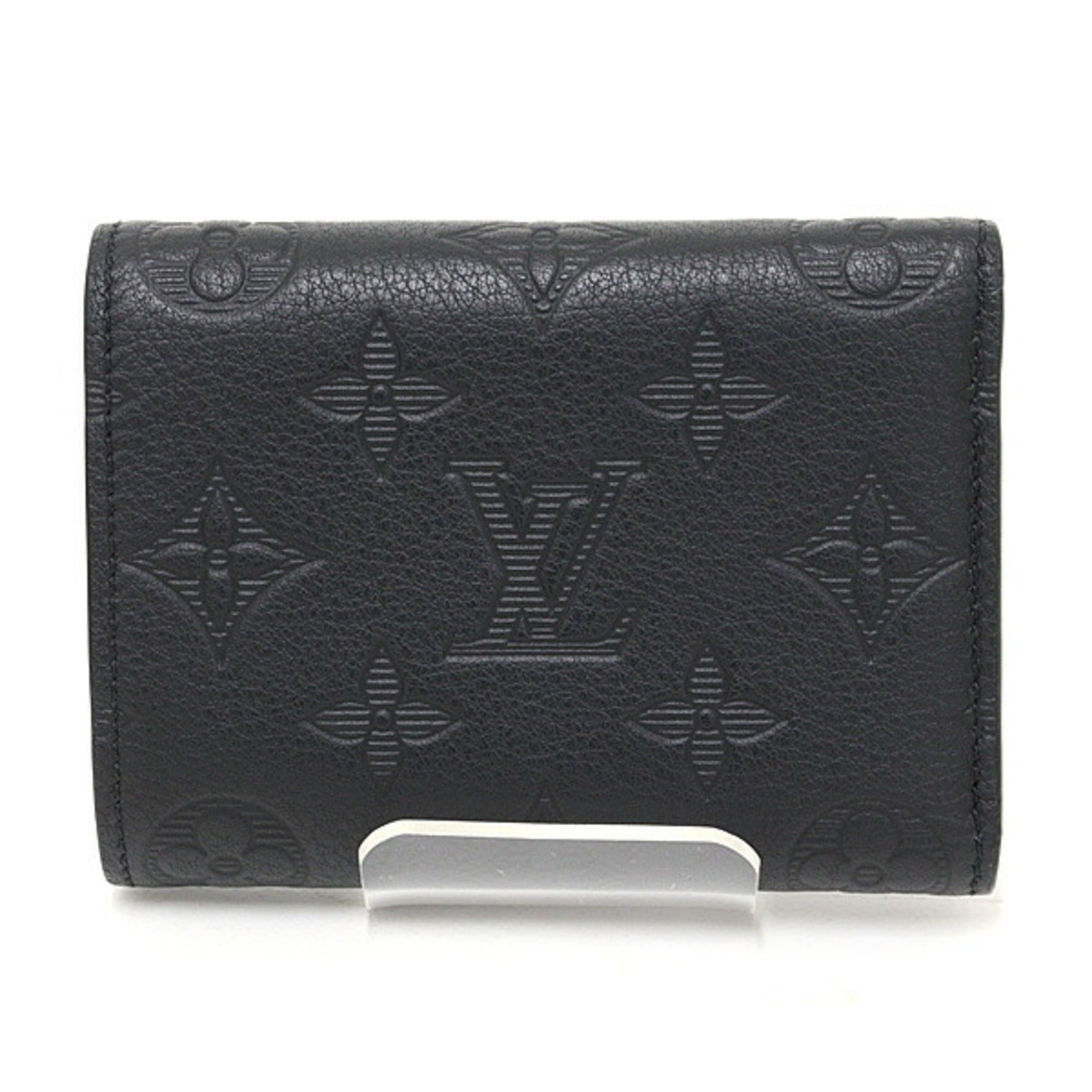 Louis Vuitton Monogram Shadow Black Monogram Shadow Wallet (Tri-Fold) (Pre-Owned)