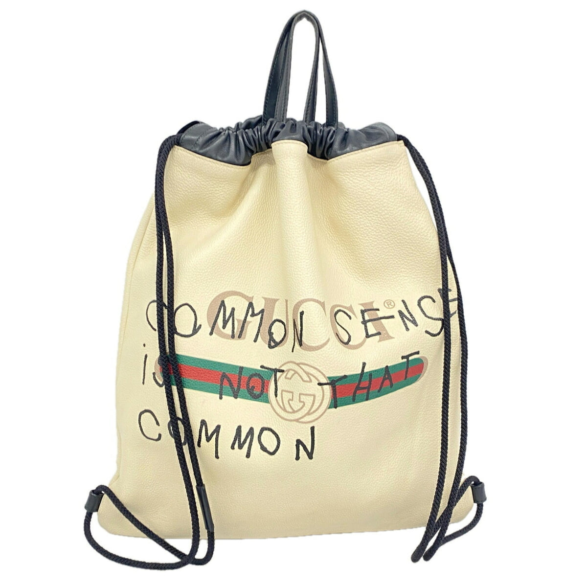 Gucci Ivory Leather Backpack (Pre-Owned)