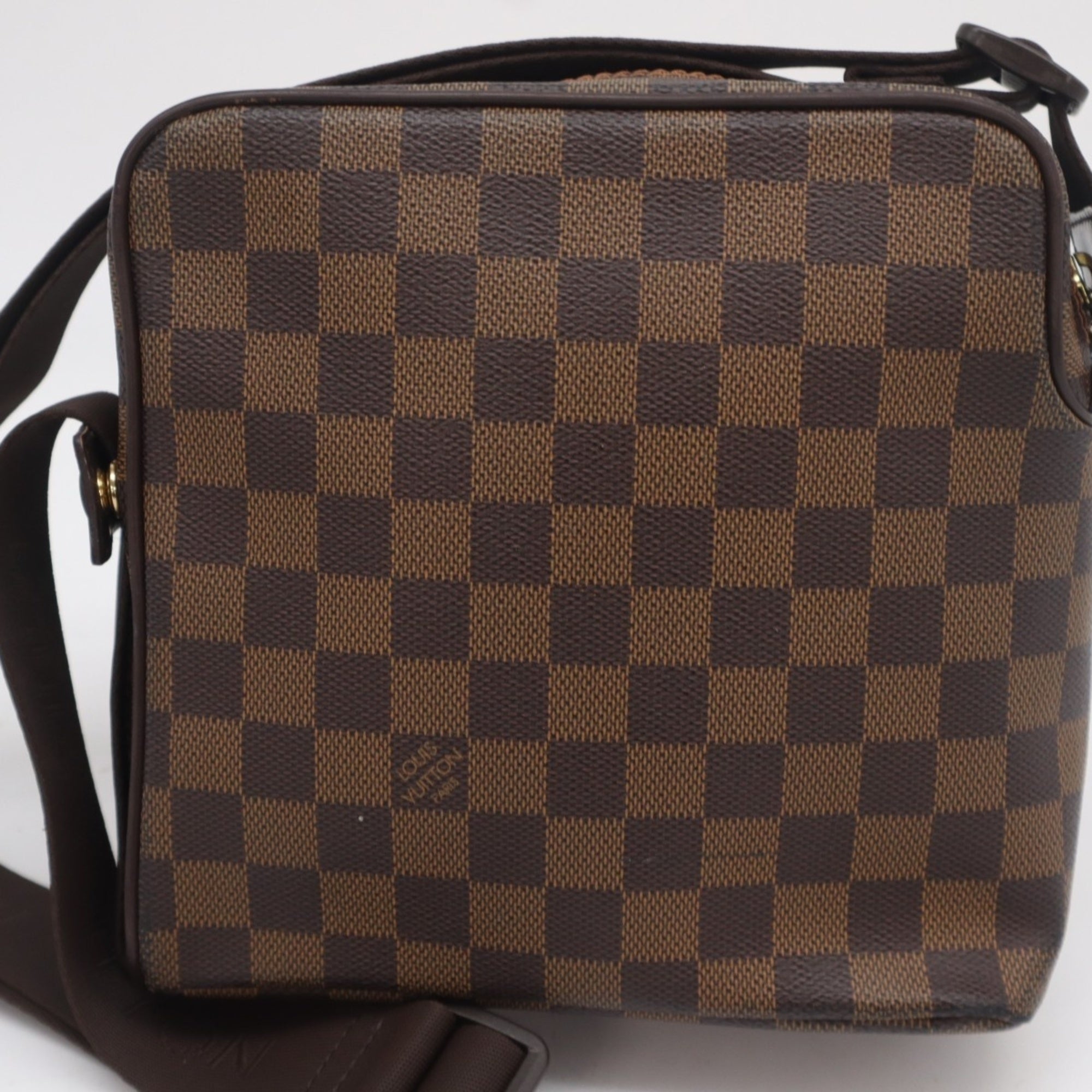 Louis Vuitton Damier Brown Coated Canvas Leather Shoulder Bag (Pre-Owned)