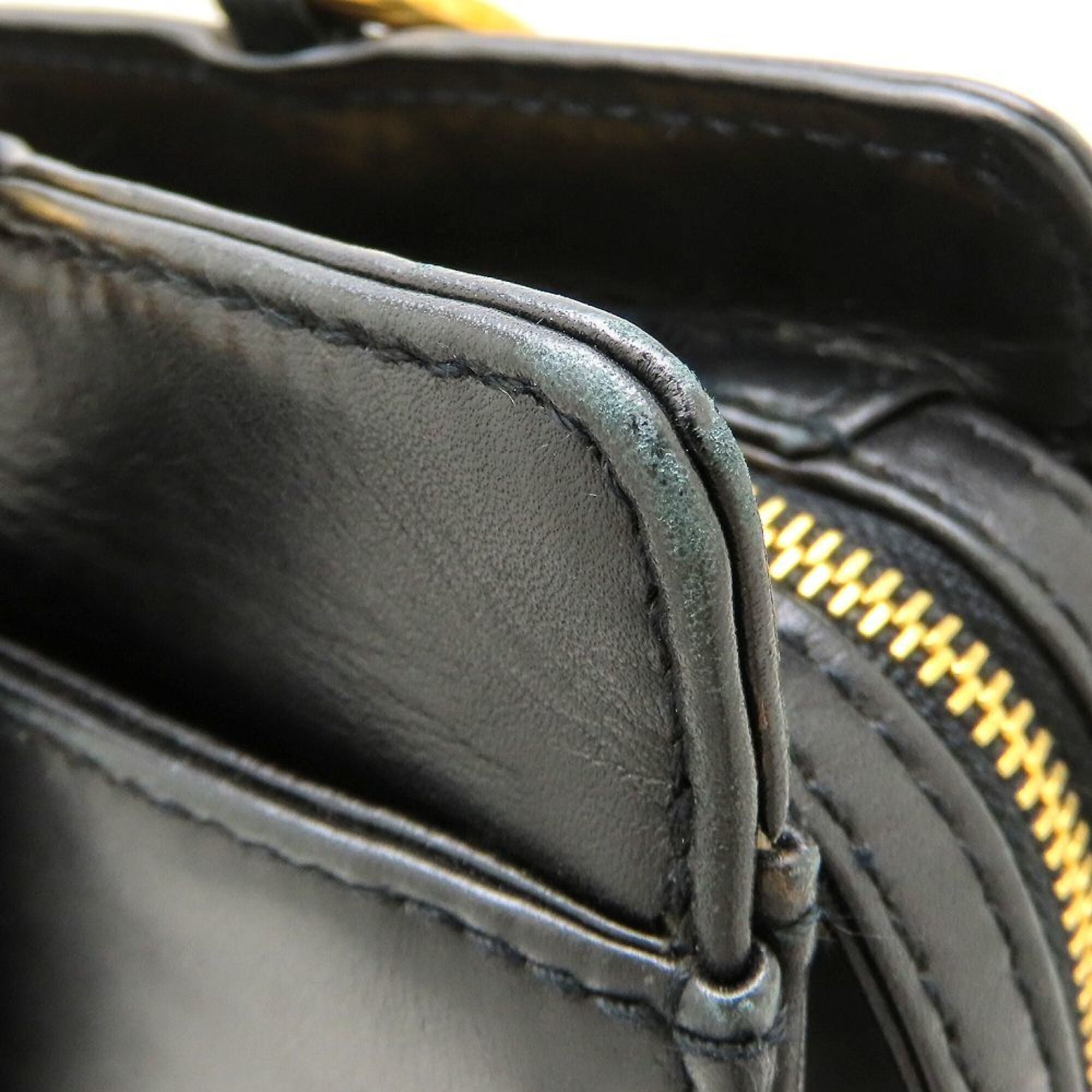 Chanel Black Leather Handbag Tote Bag (Pre-Owned)