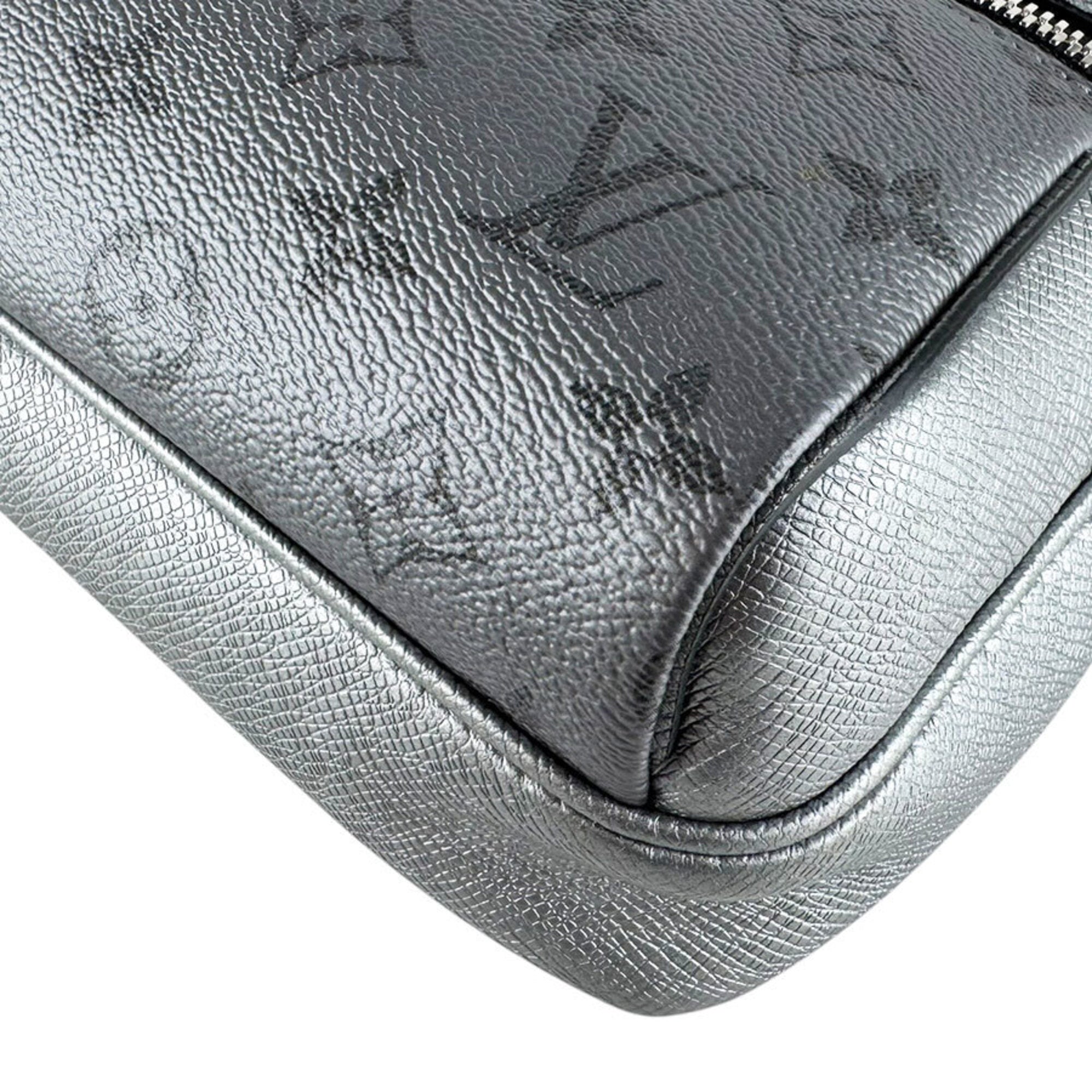 Louis Vuitton Silver Leather Shoulder Bag (Pre-Owned)