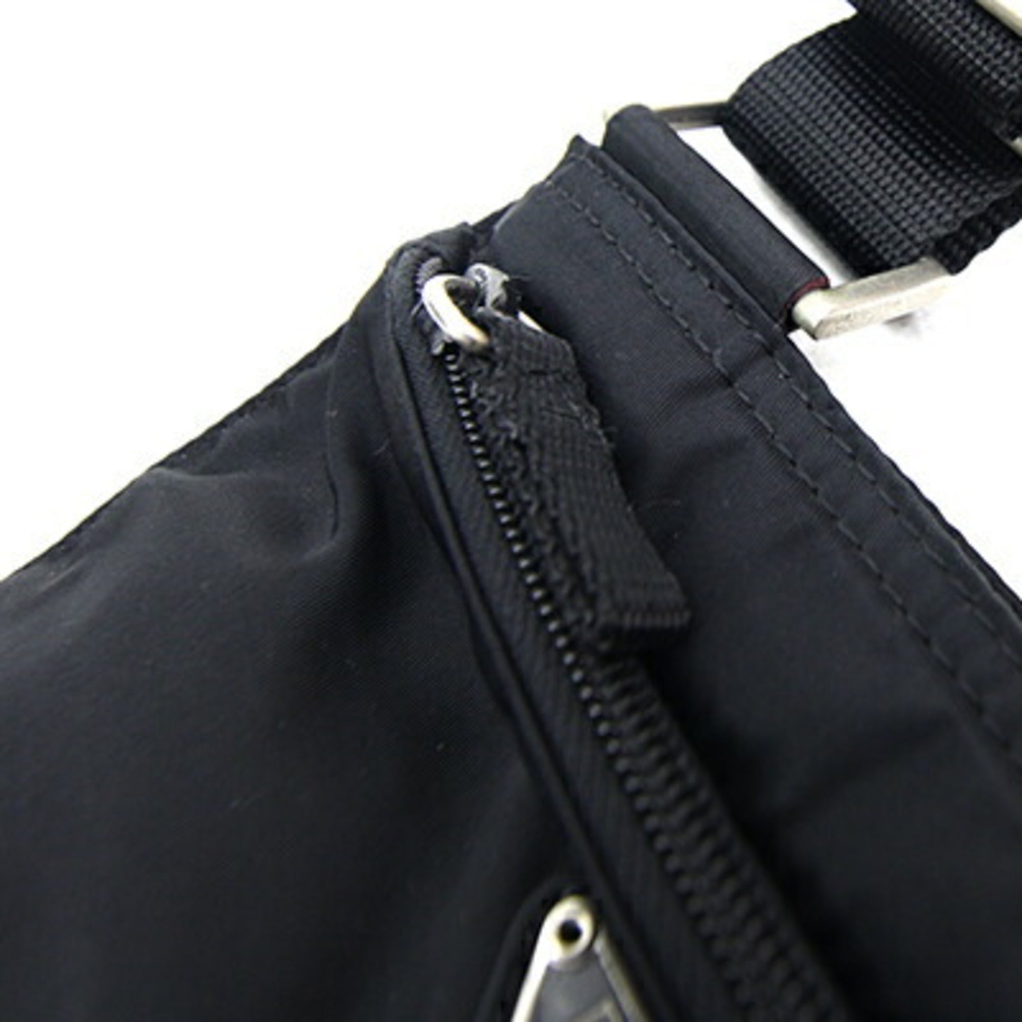 Prada Black Nylon Pochette Shoulder Bag (Pre-Owned)