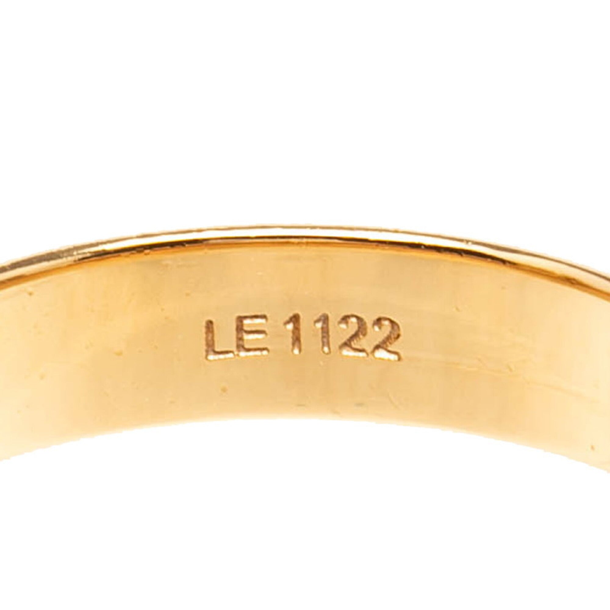 Louis Vuitton Gold Silver Pink Red Color Metal Band Ring (Pre-Owned)