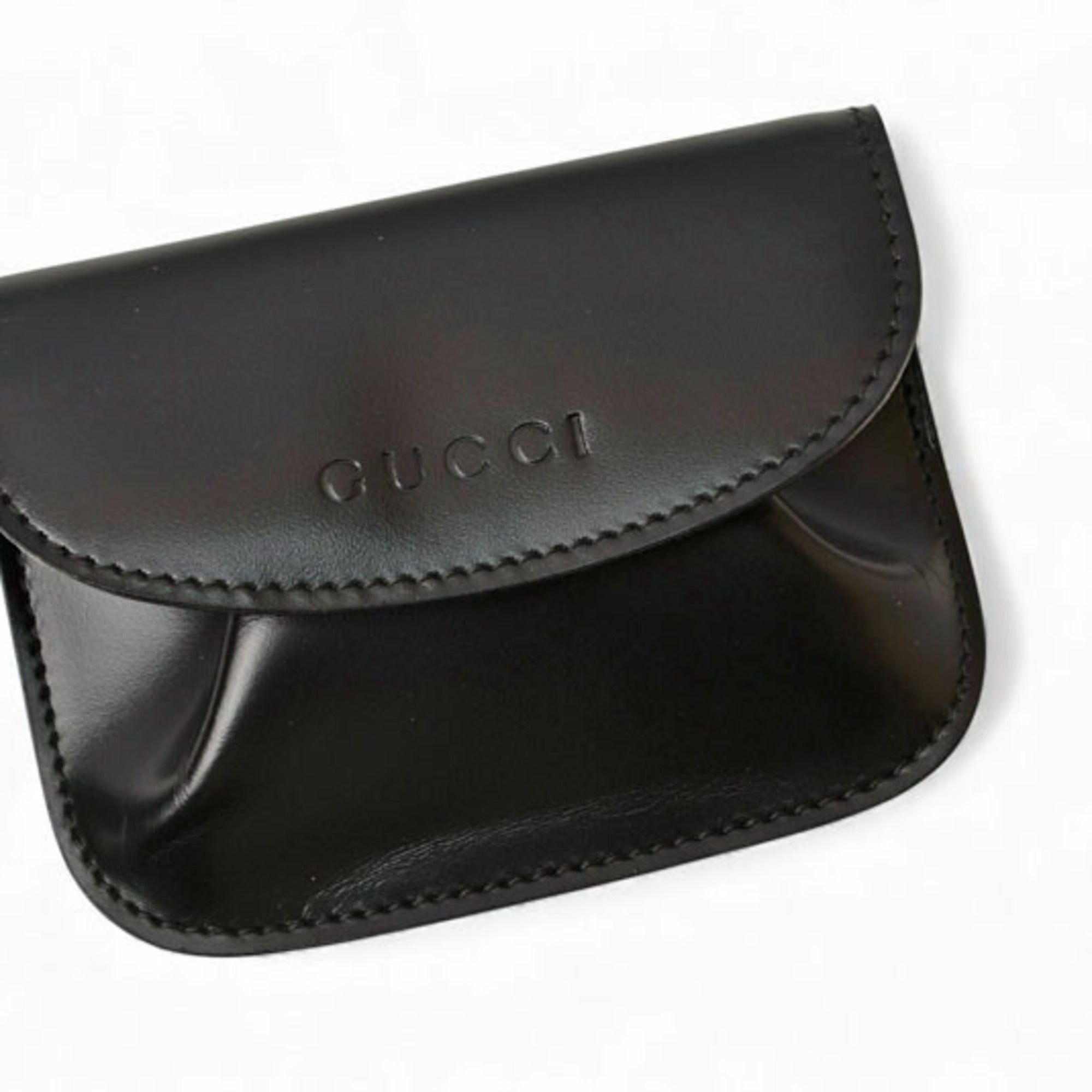 Gucci Black Leather Coin Purse/Coin Case (Pre-Owned)