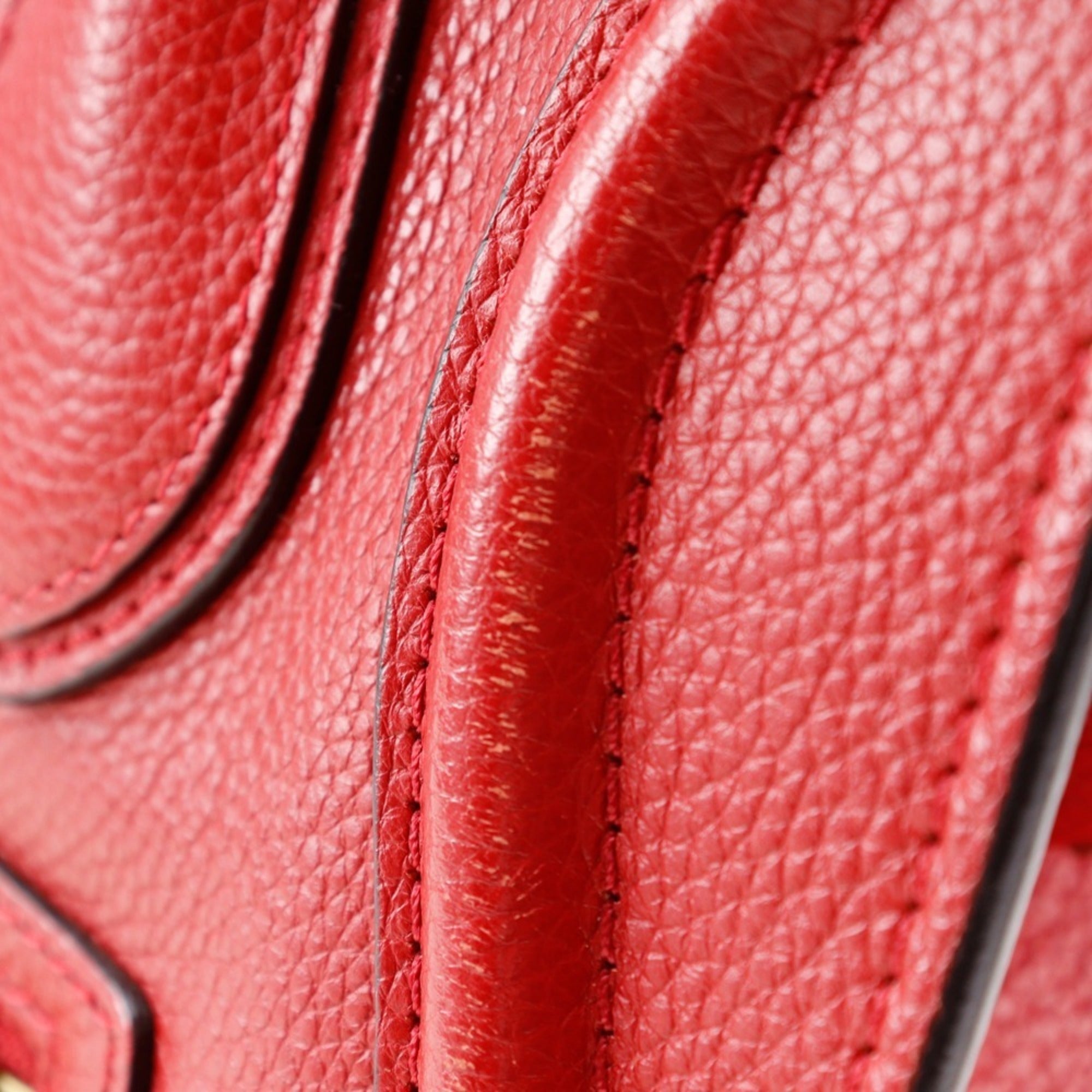 Celine Red Color Leather Handbag (Pre-Owned)