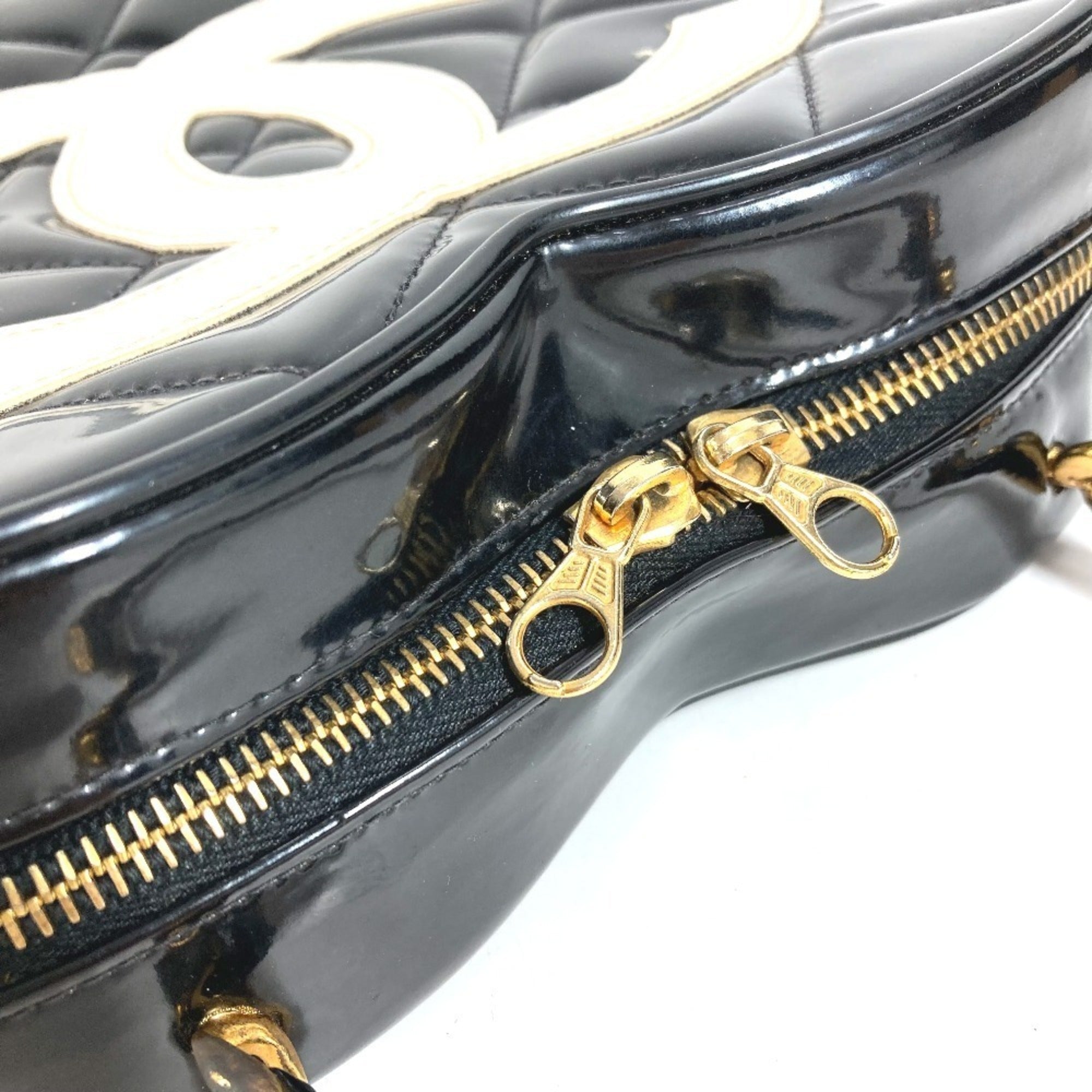 Chanel Black White Handbag Vanity Bag (Pre-Owned)