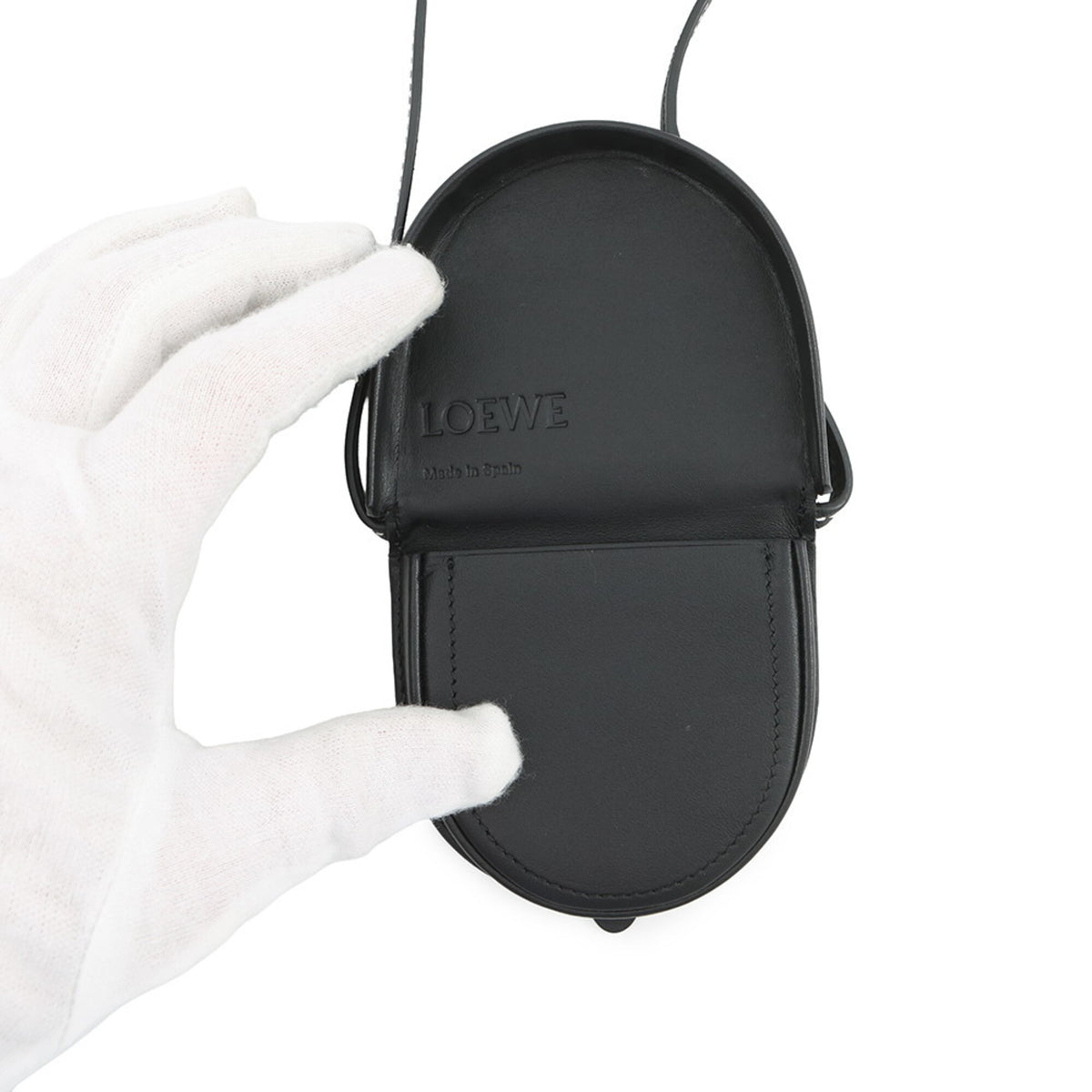 Loewe Black Leather Coin Purse/Coin Case (Pre-Owned)