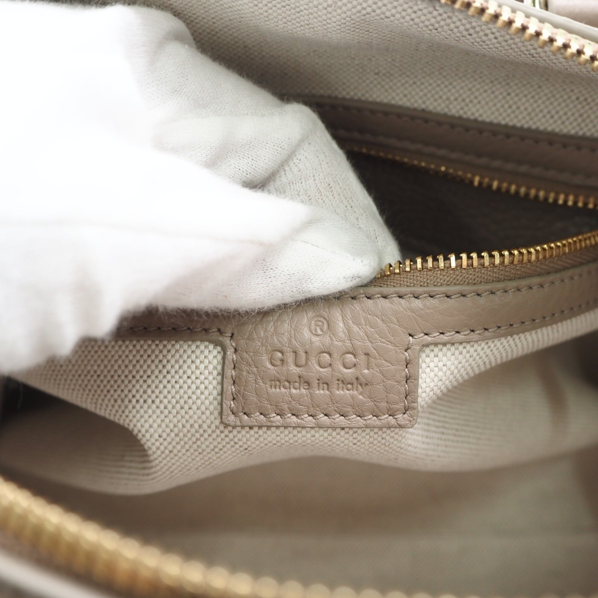 Gucci Beige Leather Handbag (Pre-Owned)