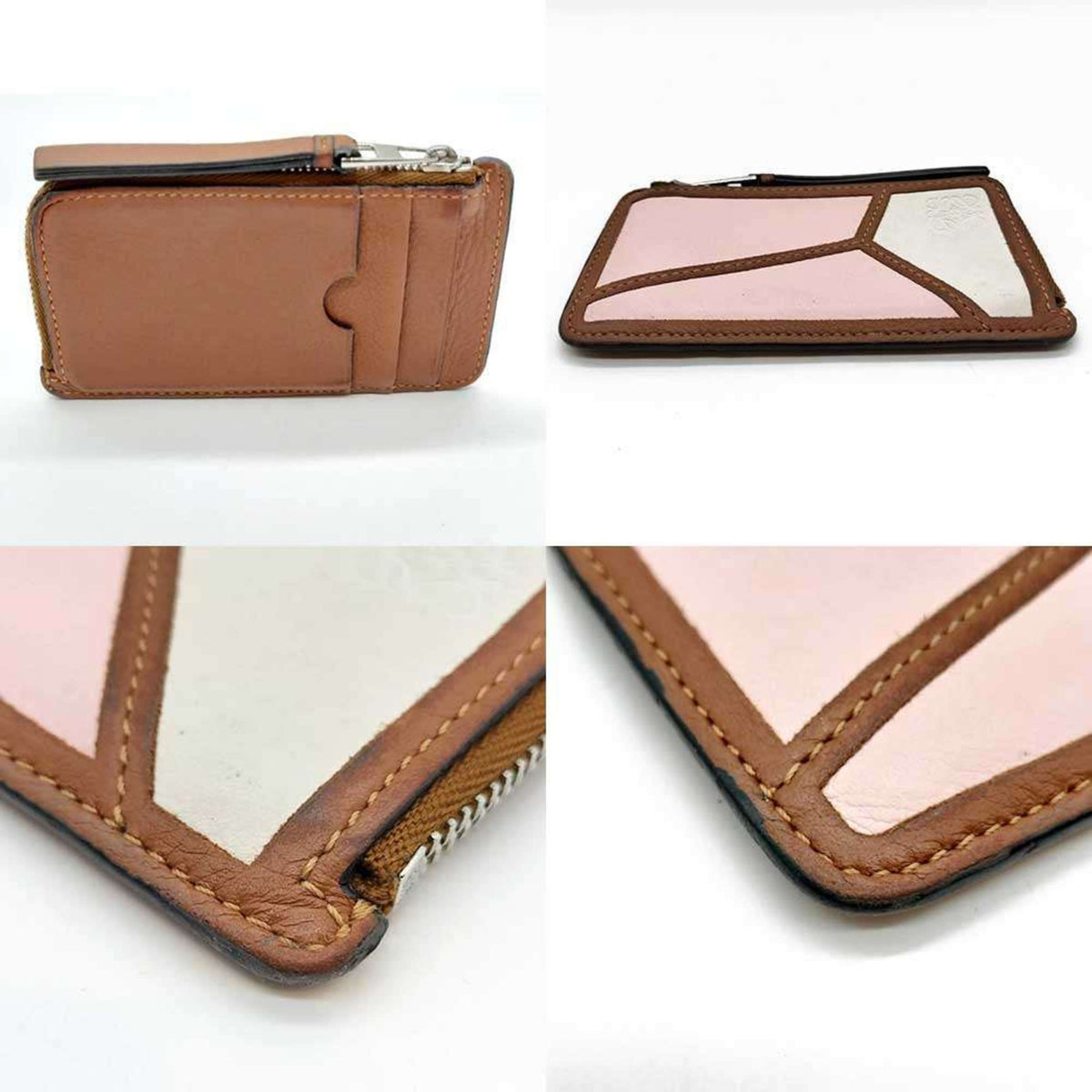 Loewe Pink Leather Coin Purse/Coin Case (Pre-Owned)