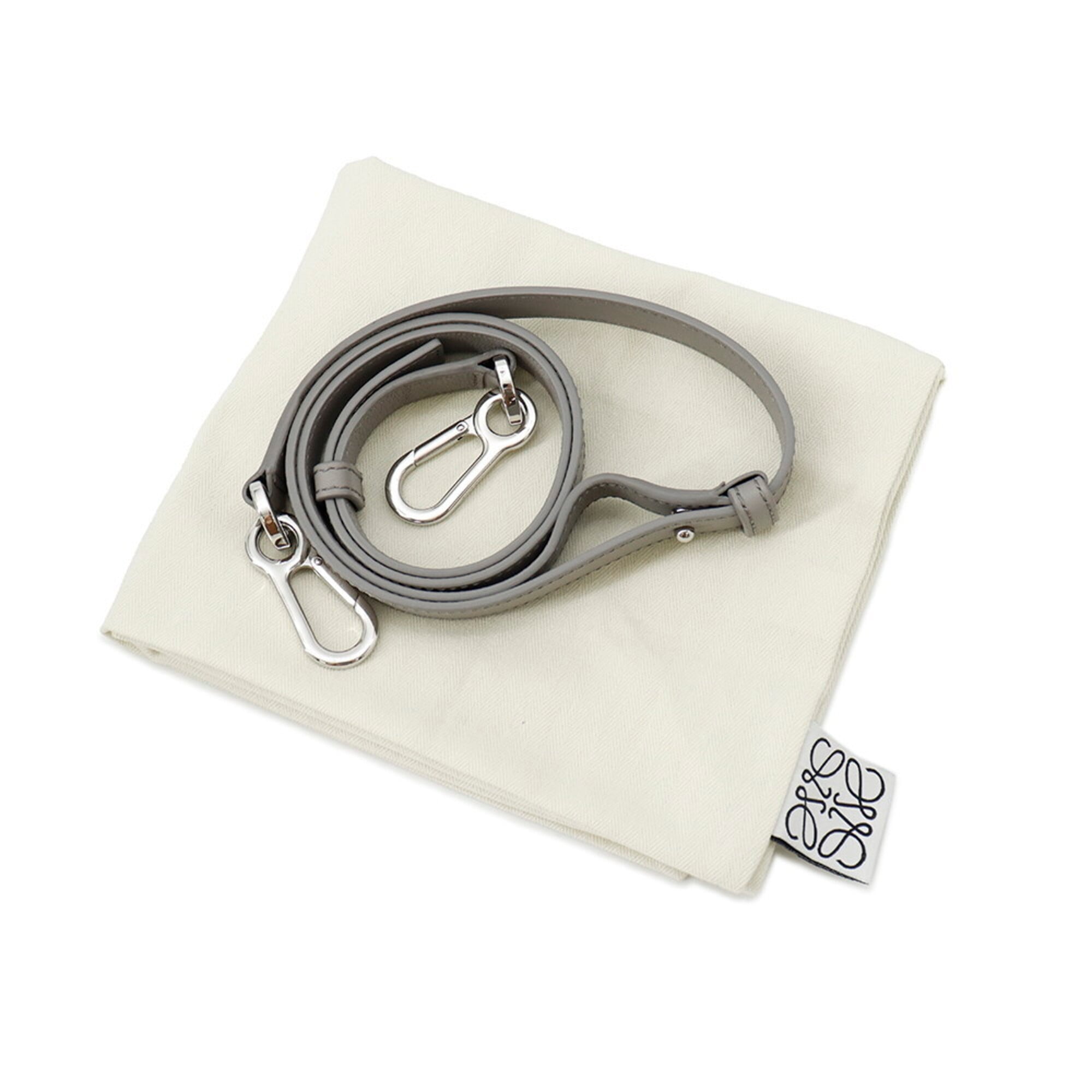 Loewe Puzzle Gray Leather Handbag Shoulder Bag (Pre-Owned)