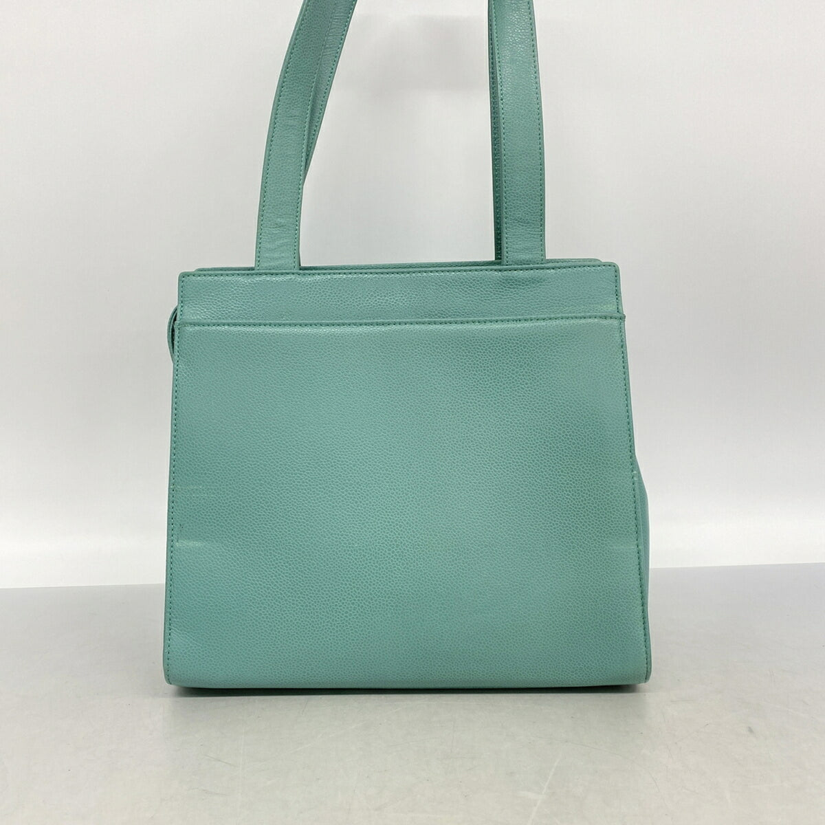 Chanel Blue Grained Calfskin Shoulder Bag (Pre-Owned)