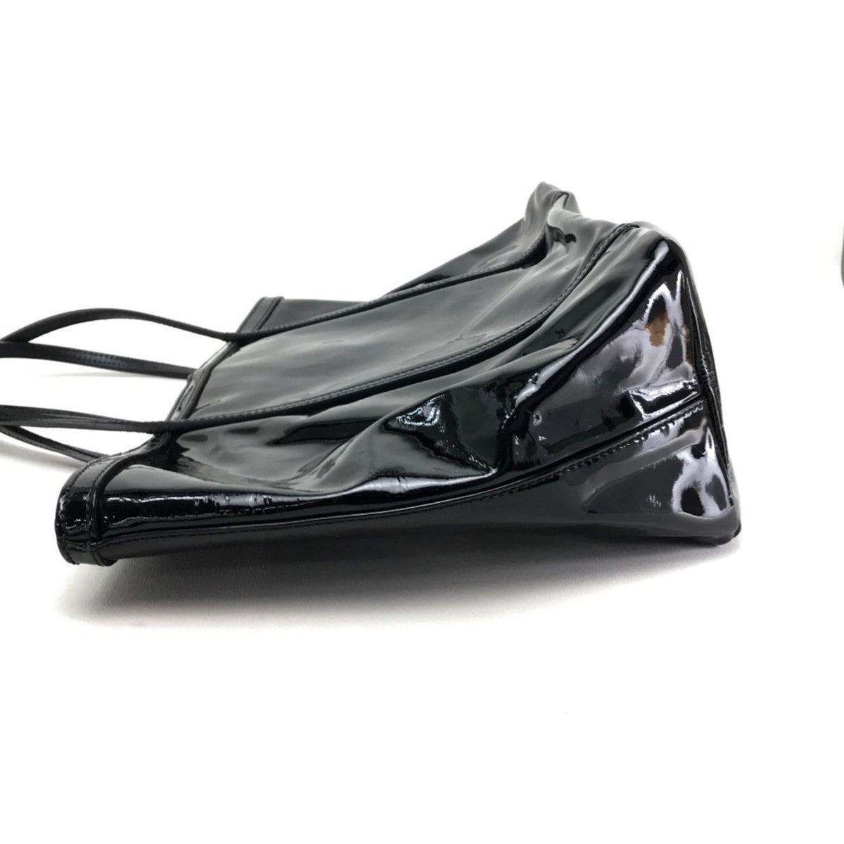 Dolce & Gabbana Black Patent Leather Shoulder Bag Tote Bag (Pre-Owned)