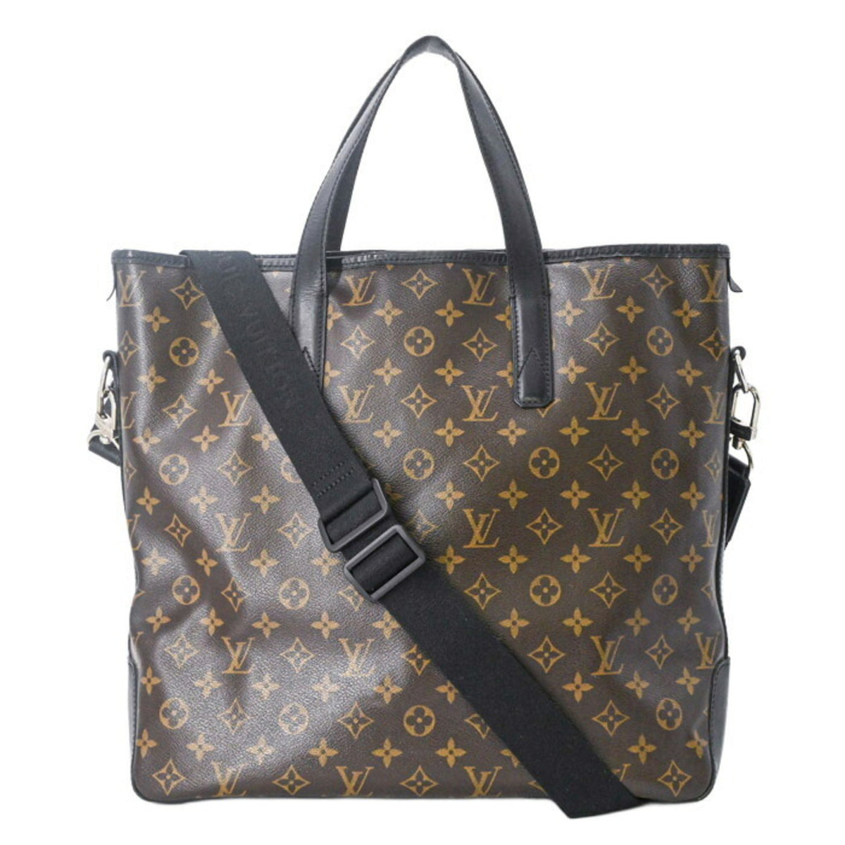 Louis Vuitton Black Brown Monogram Shoulder Bag Tote Bag (Pre-Owned)