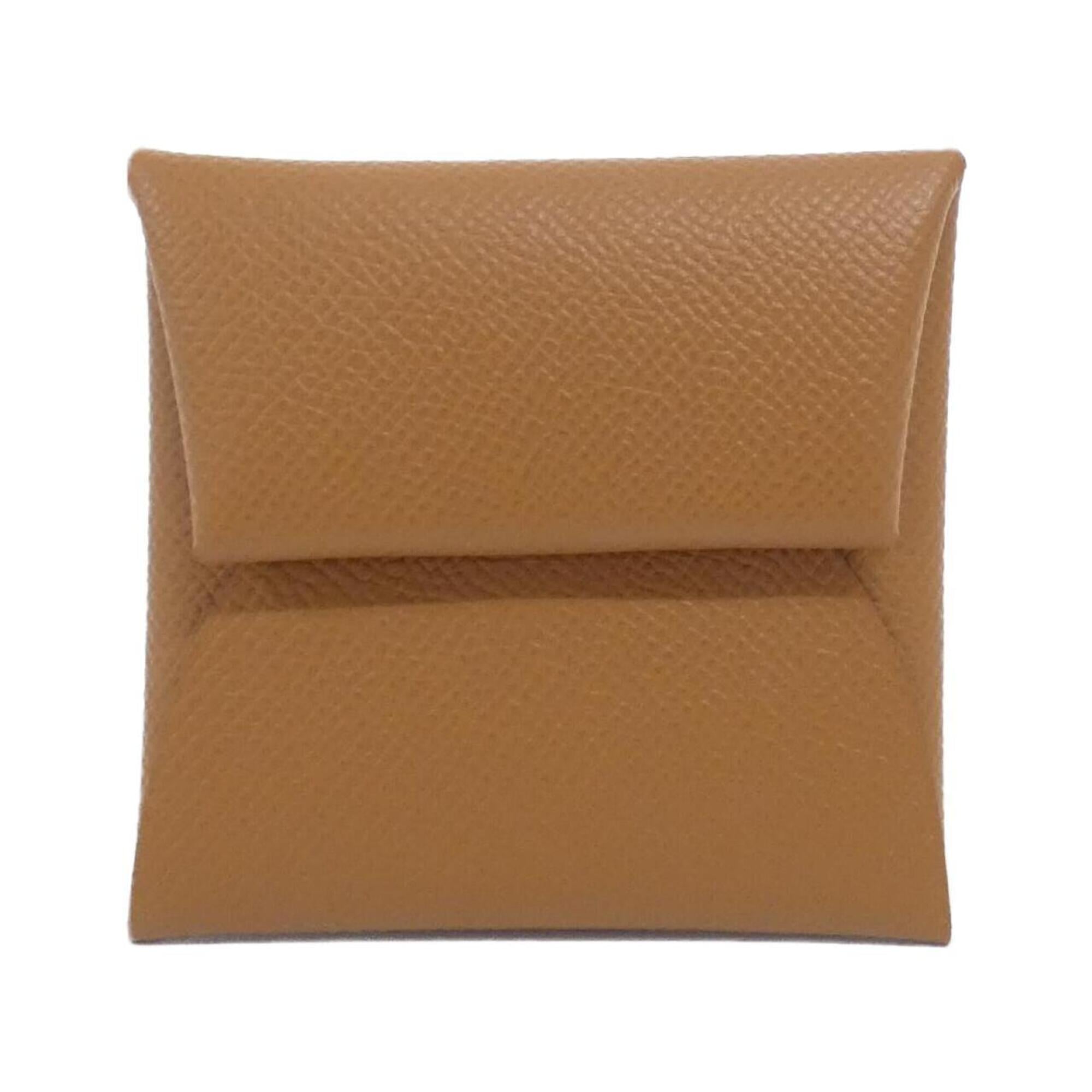 Hermes Gold Brown Epsom Leather Coin Purse/Coin Case (Pre-Owned)