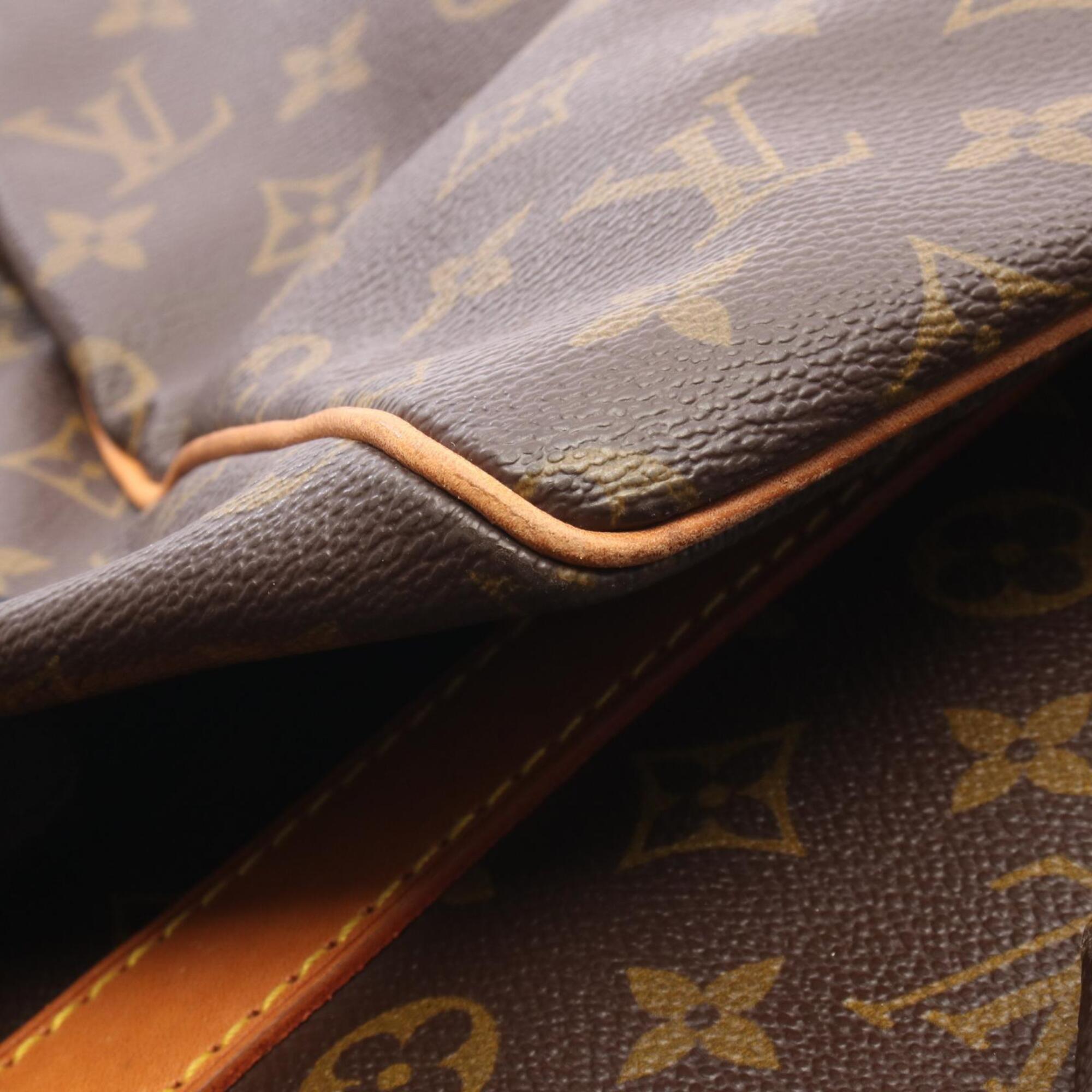 Louis Vuitton Monogram Brown Coated Canvas Leather Boston Bag (Pre-Owned)