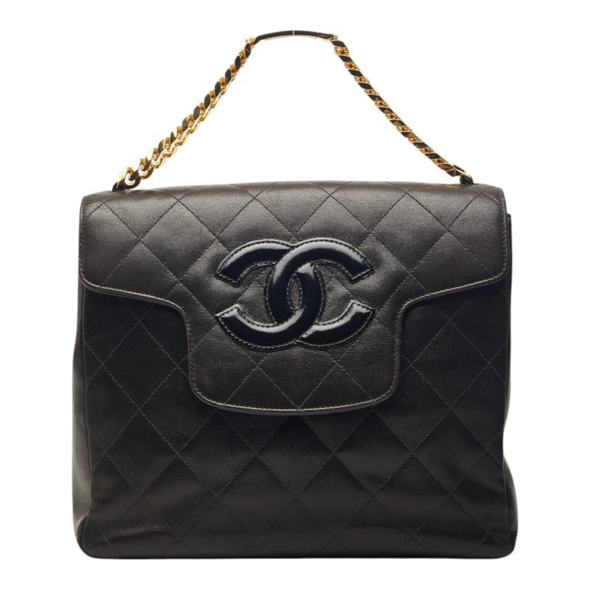 Chanel Black Leather Handbag (Pre-Owned)