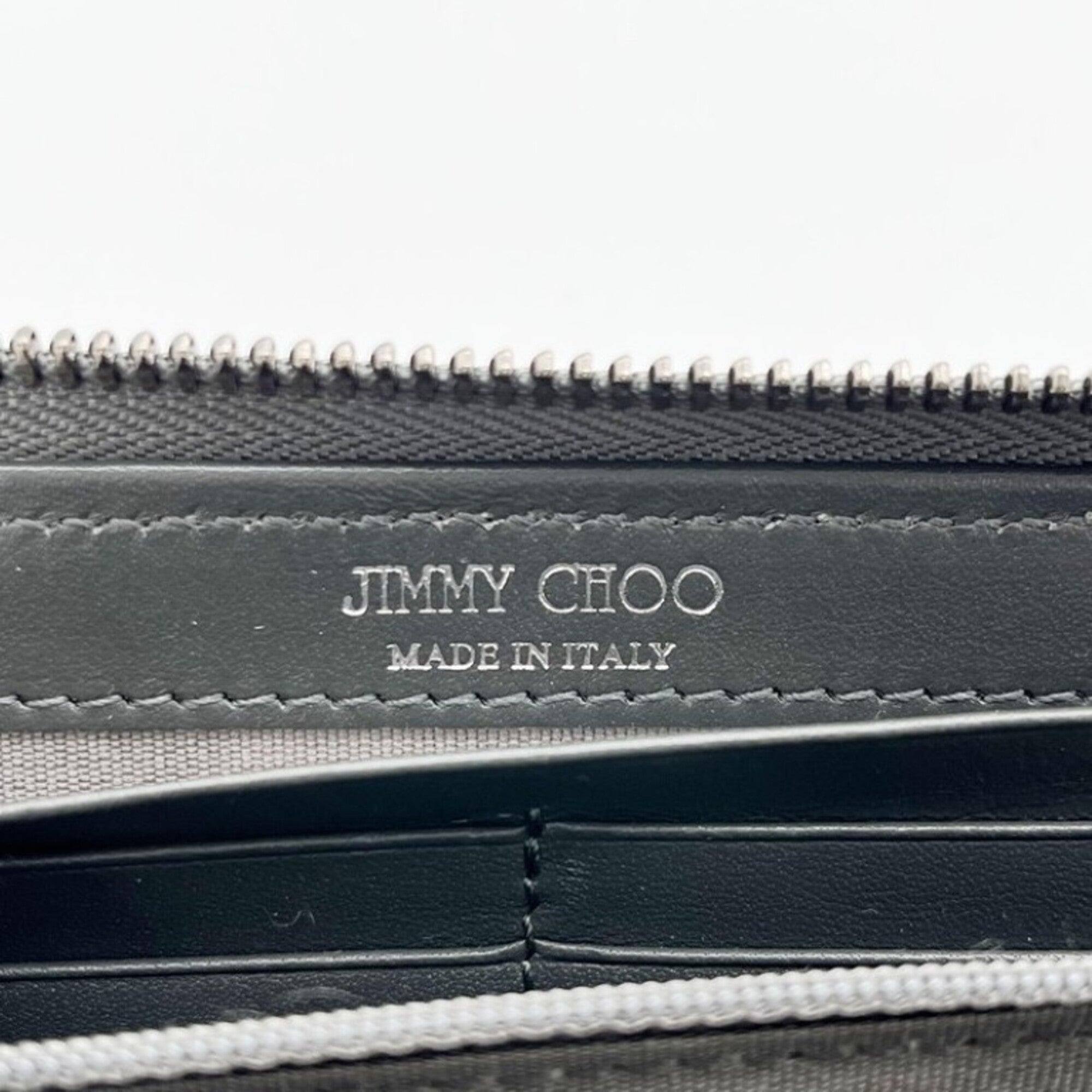 Jimmy Choo Khaki Leather Long Wallet (Bi-Fold) (Pre-Owned)