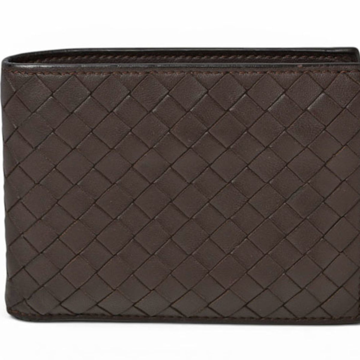 Bottega Veneta Intrecciato Dark Brown Wallet (Bi-Fold) (Pre-Owned)