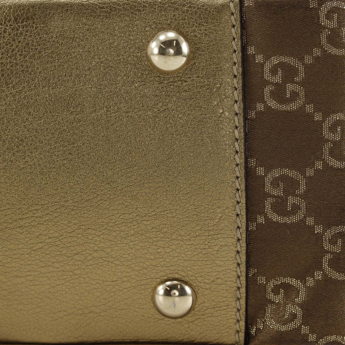 Gucci Gold Gg Canvas Tote Bag (Pre-Owned)