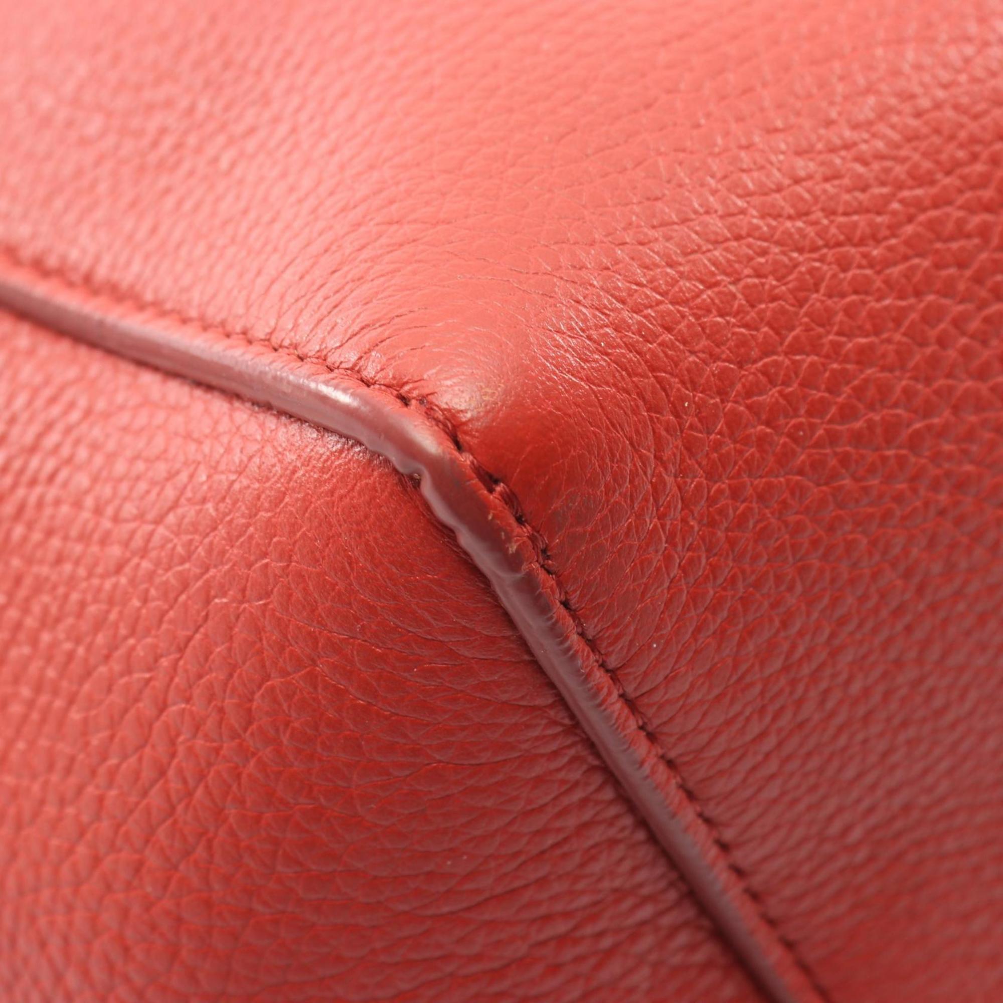 Celine Red Color Leather Handbag Shoulder Bag (Pre-Owned)