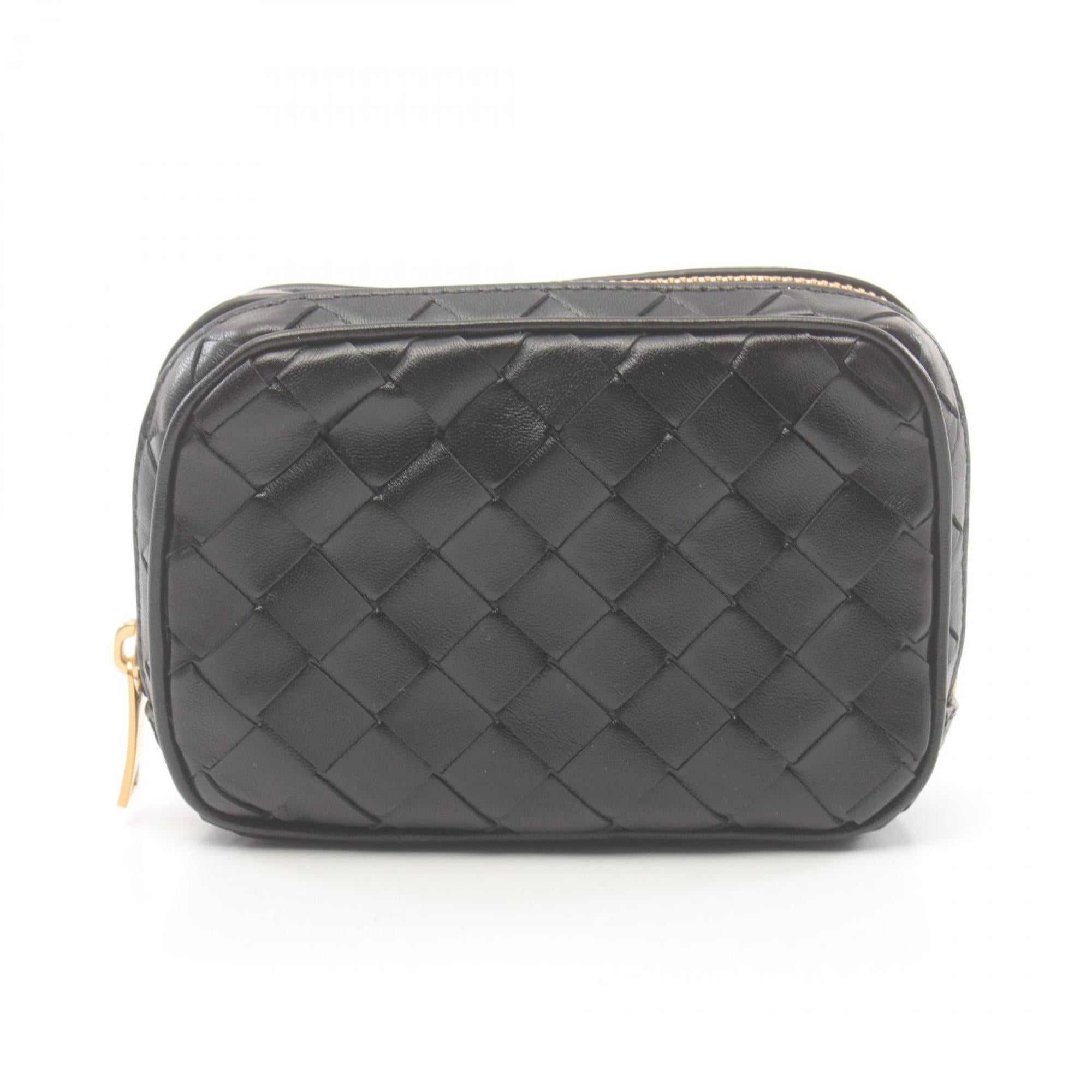 Bottega Veneta Black Leather Pouch (Pre-Owned)