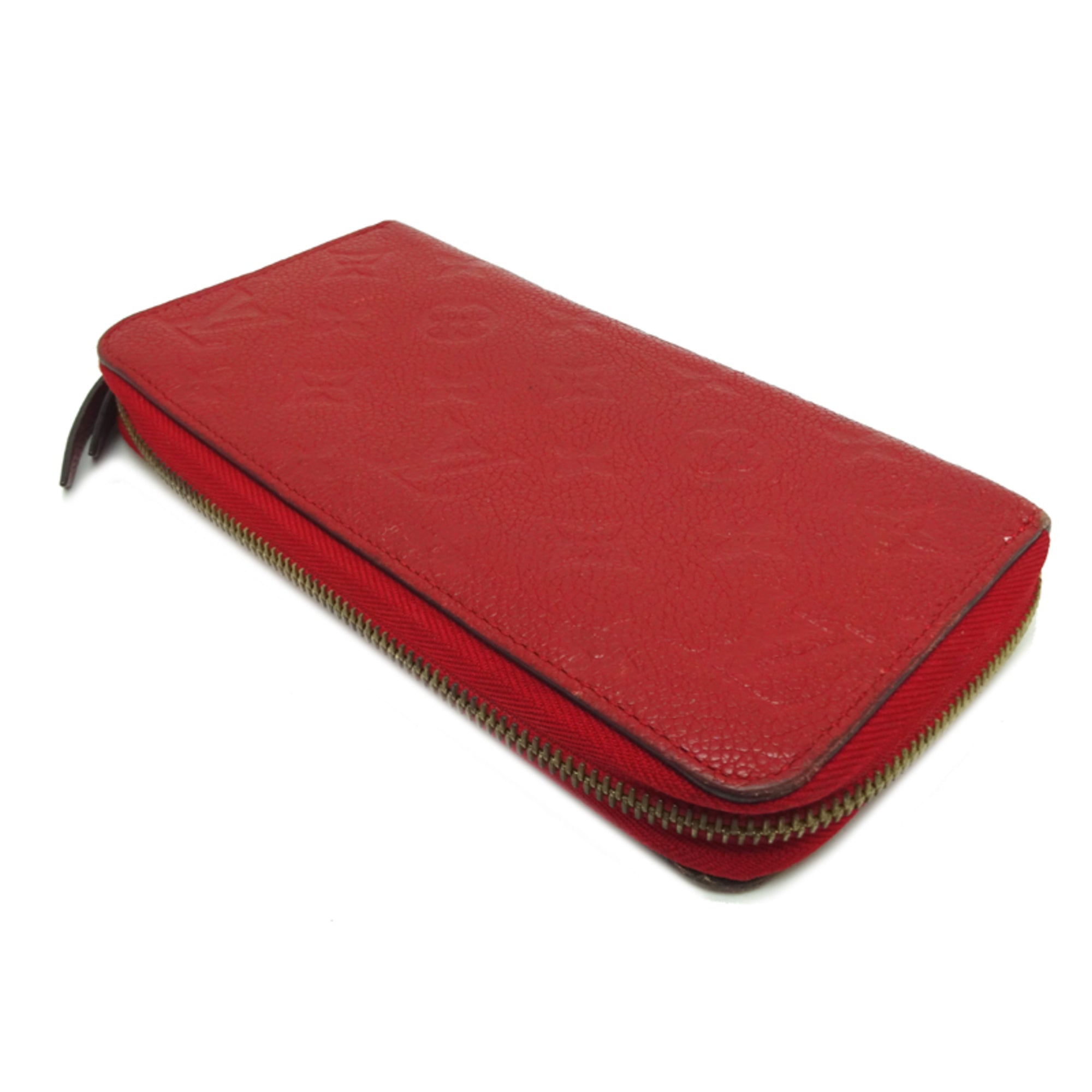 Louis Vuitton Cerise Red Color Monogram Empreinte Long Wallet (Bi-Fold) (Pre-Owned)