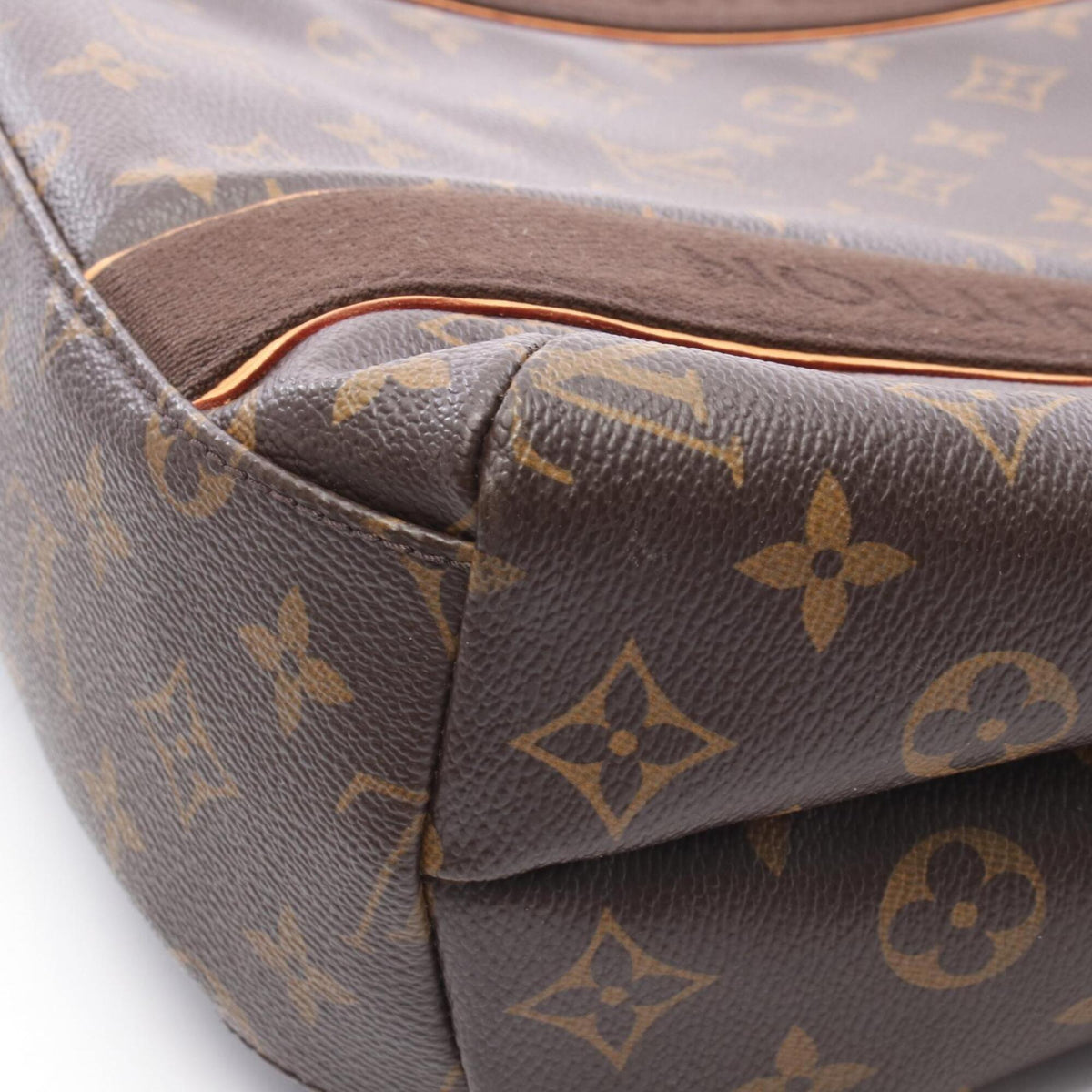 Louis Vuitton Brown Monogram Coated Canvas Leather Handbag Tote Bag (Pre-Owned)