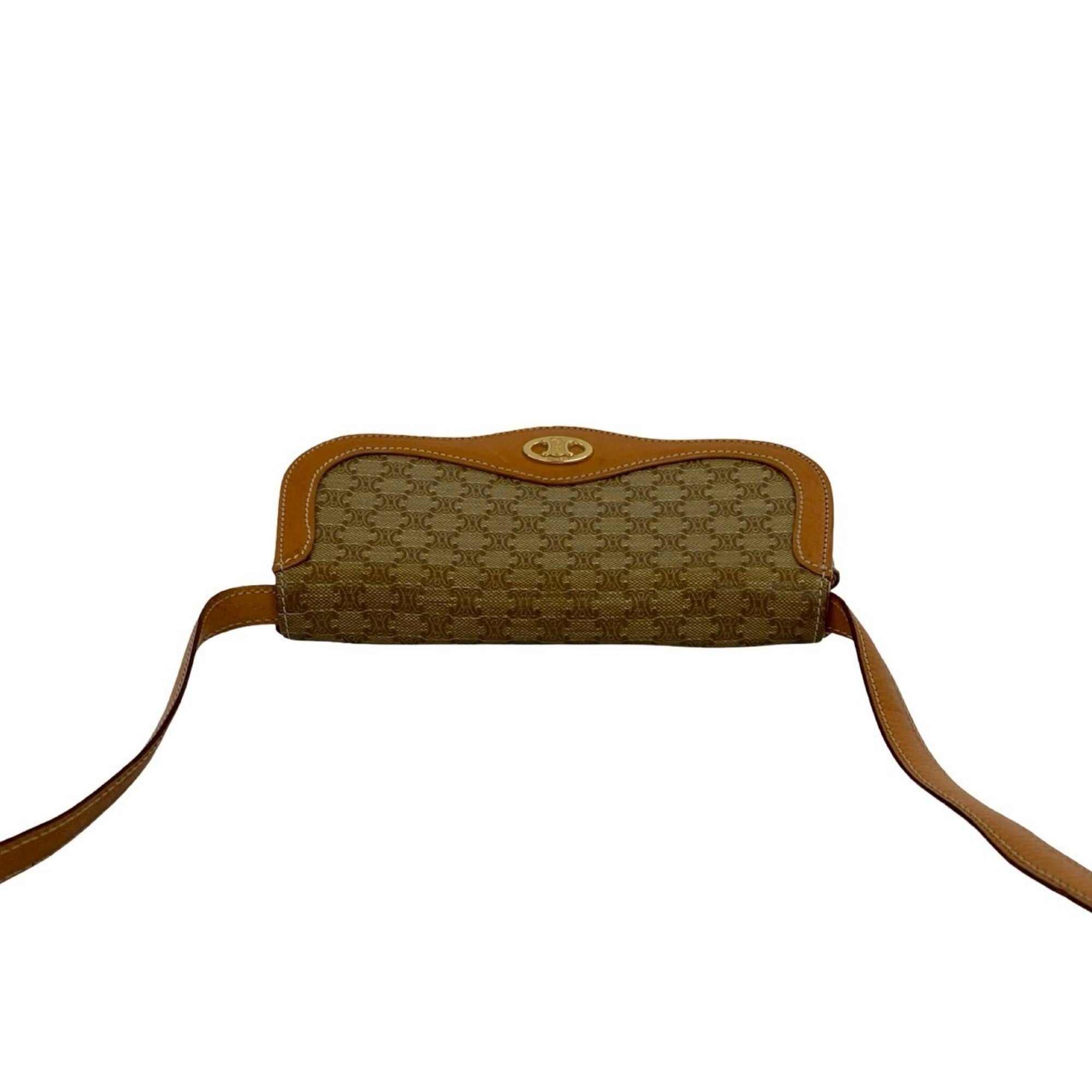 Celine Brown Leather Pvc Pochette Shoulder Bag (Pre-Owned)